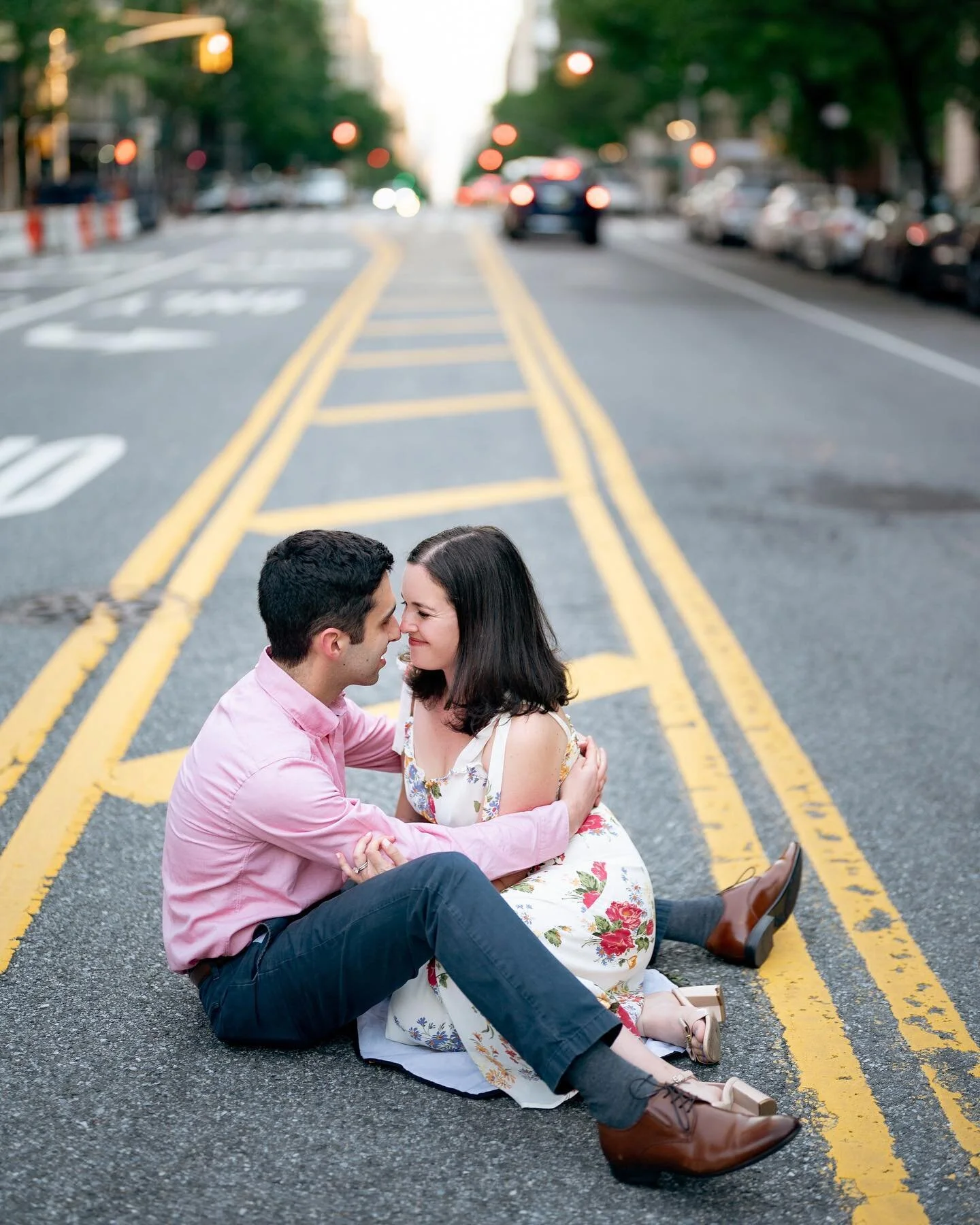 Alyssa and Aaron wanted to be photographed in the middle of the street. We said, &ldquo;OK, if we&rsquo;re going to do it, let&rsquo;s really do it.&rdquo;

Something too-often forgotten is that photos should always be less dangerous than they look. 