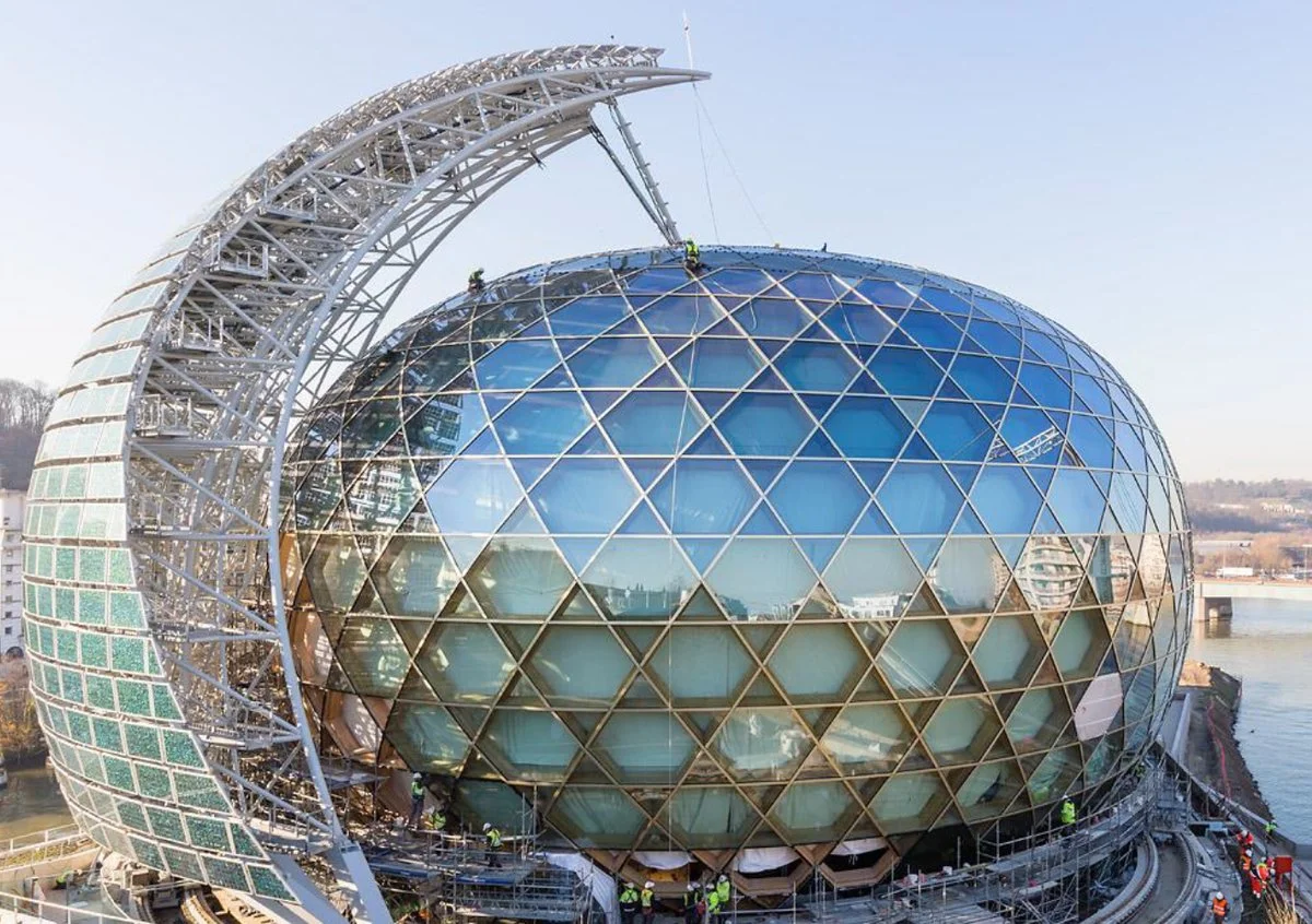 The stunning La Seine Musicale in Paris, featuring PV glass manufactured and installed by ISSOL.
