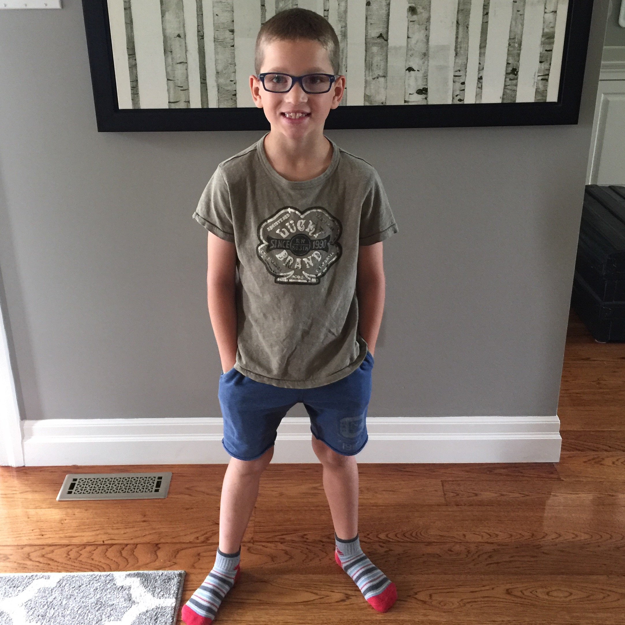 My son Curtis...posing for a post-workout blog shot must be genetic ;) 
