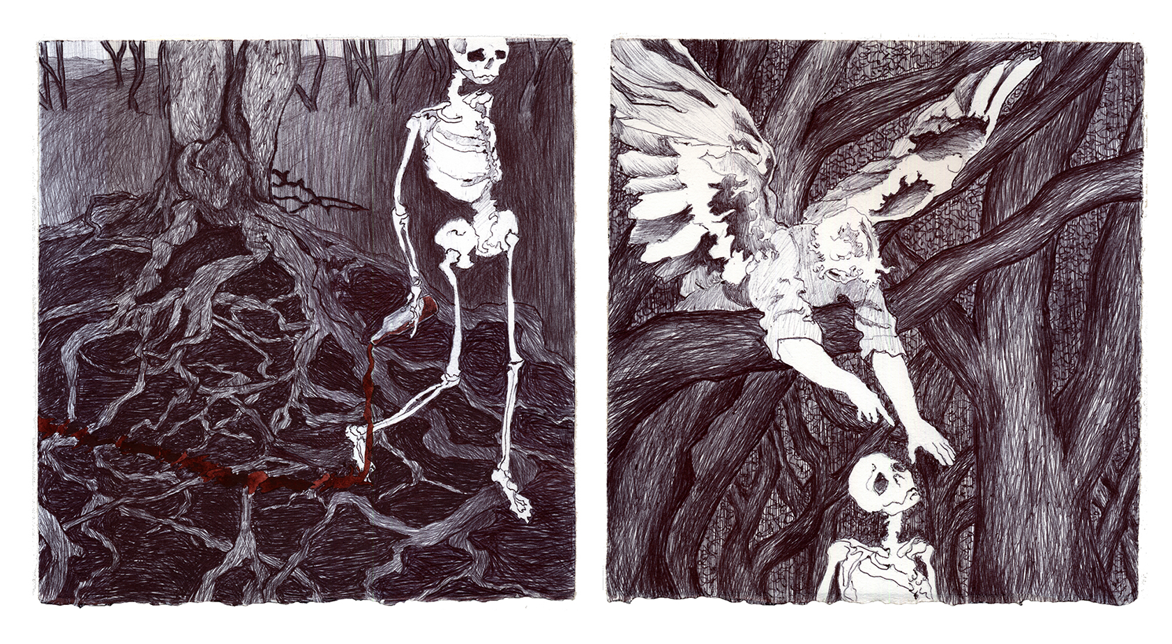 2008 ink and gouache on paper 20"x10"