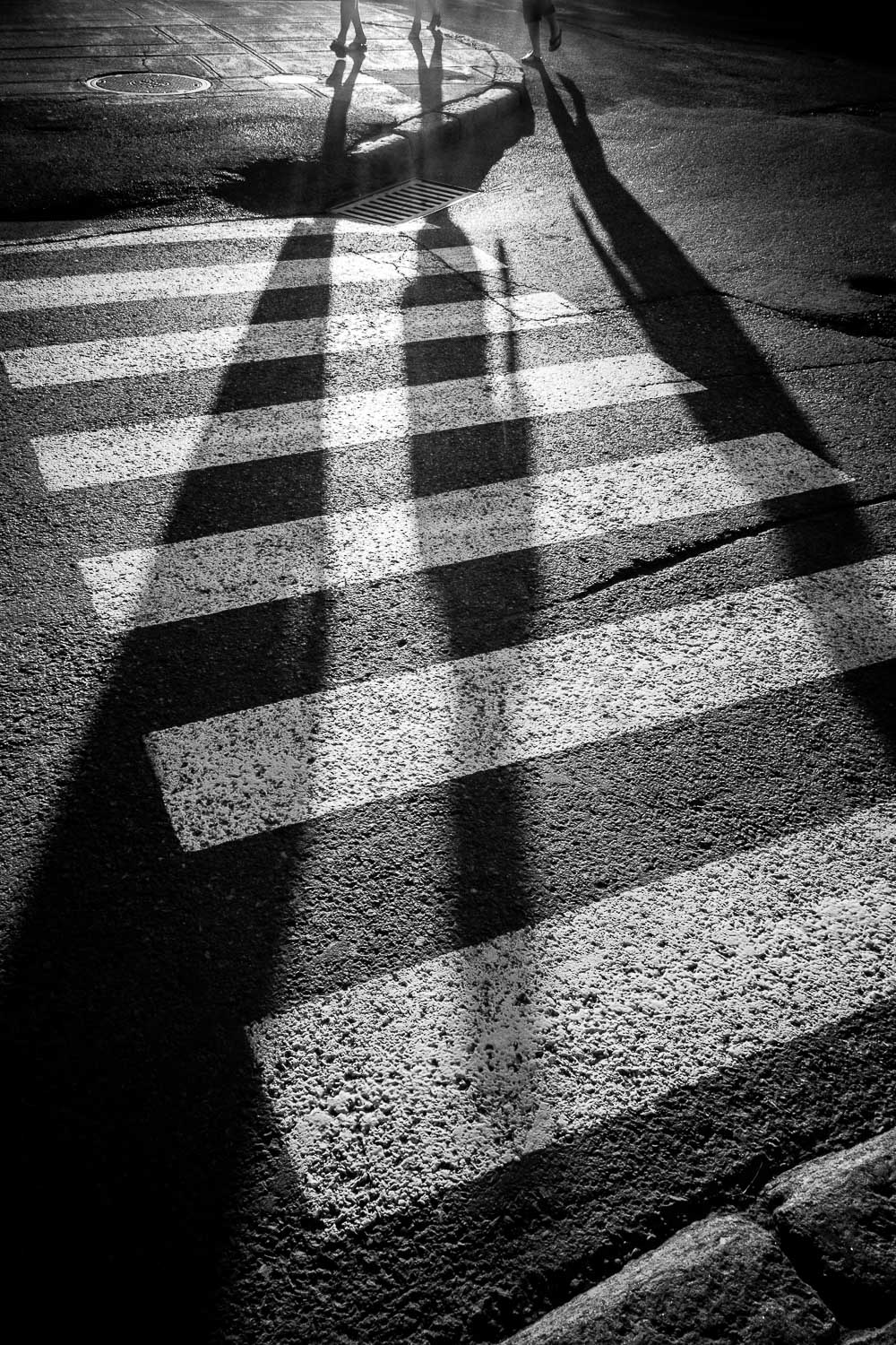 Three shadows that are but pale indications of flesh and blood lives.