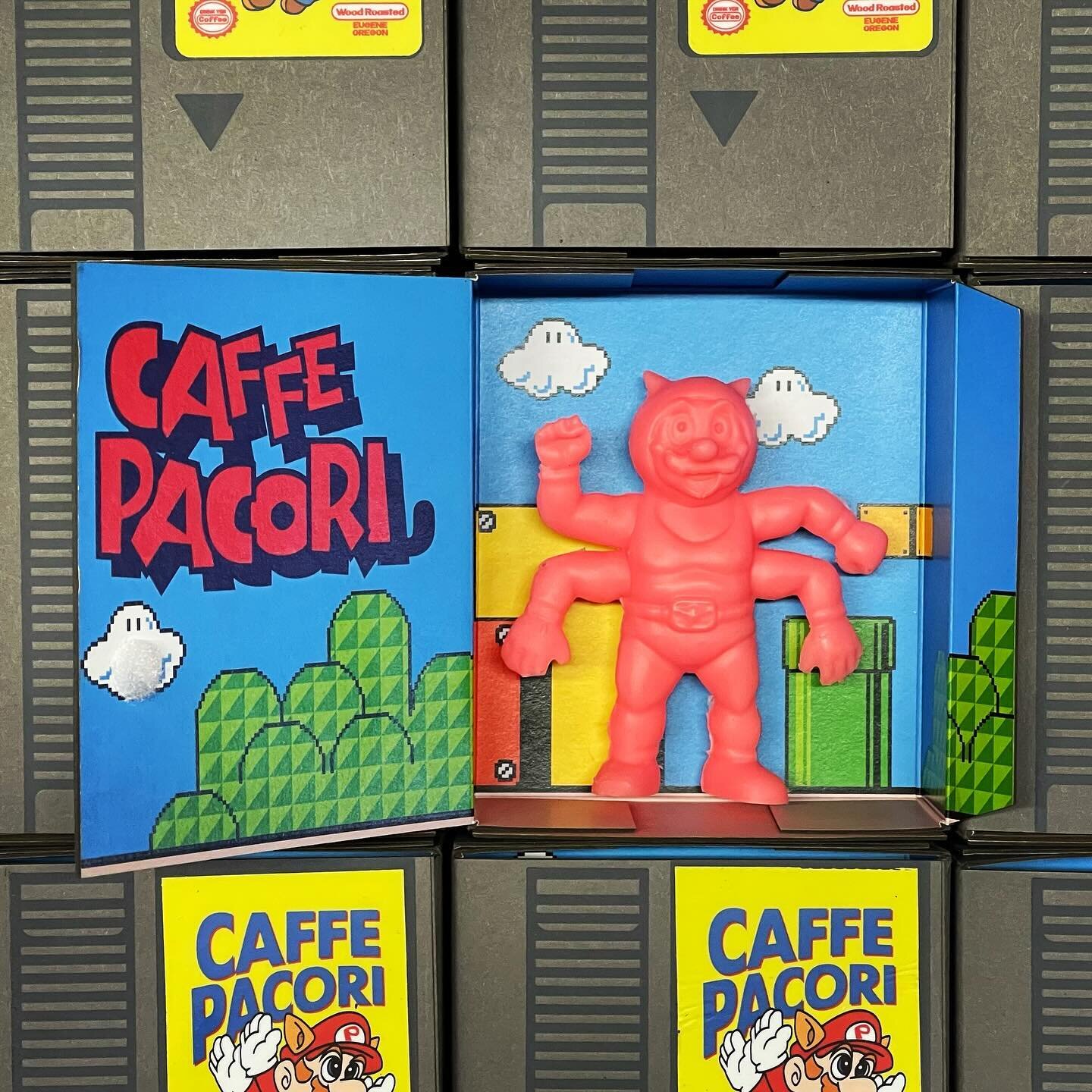 One week from today, Team Pacori is proud to present, Deka Barista. Available at the Pacori Store and on our website March 10th. 
.
Toy design by @donner.pete 
Graphics by @pacific_rose_design 
Box design by @twinravenspress 
Stickers by @rockinstick