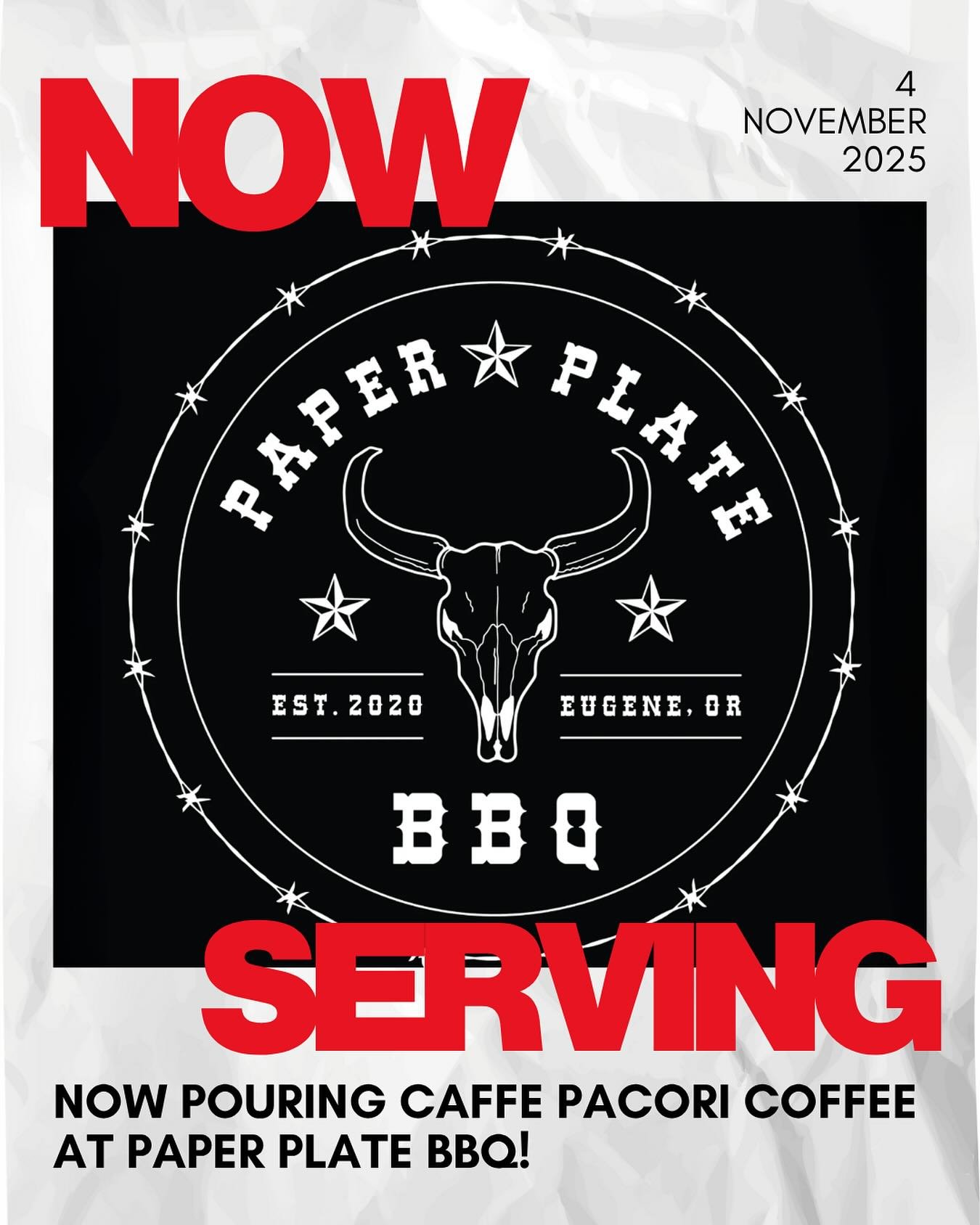 BBQ + Coffee?! Obviously!  You can now find our drip coffee @paperplatebbq in Eugene! 

Visit the cart at 232 W 5th Ave 📍

#caffepacori #eugeneoregon #woodroastedcoffee  #teampacori #coffee #pacori #bmfg #pnwcoffee #coldbrewcoffee #eugeneoregon #spr