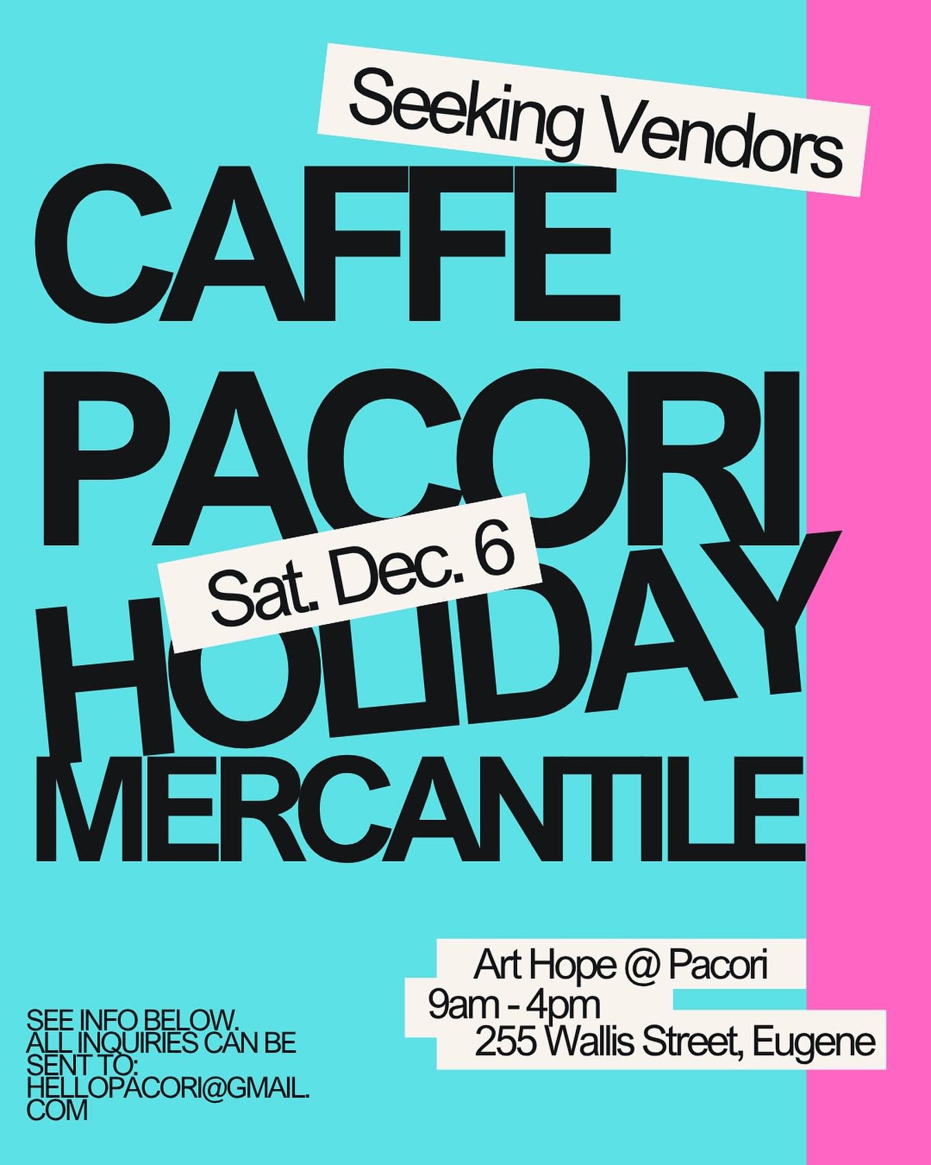 Hey Local Makers!  We&rsquo;re putting together another 1st Saturday Art Hop with local vendors + musicians (and of course coffee, cartoons, free play arcade, bagels and treats!).

Spaces are limited and we love a good mix of makers!

If you&rsquo;re