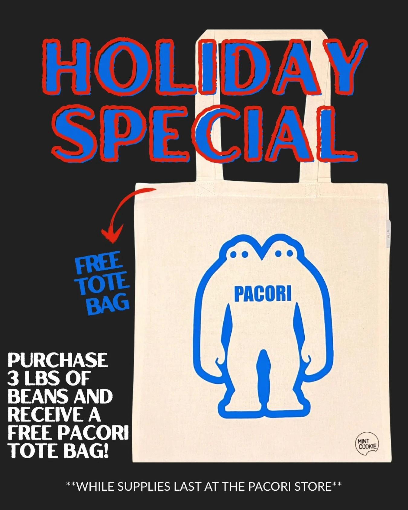 Purchase 3 lbs of beans and receive a free Pacori tote bag . . . designed and hand printed by @mint__cookie__ 🍪

*While supplies last at the Pacori Store* (255 Wallis St, Eugene, OR 97405)

#CaffePacori #Pacori #MintCookieDesigns #EugeneOregon #Coff