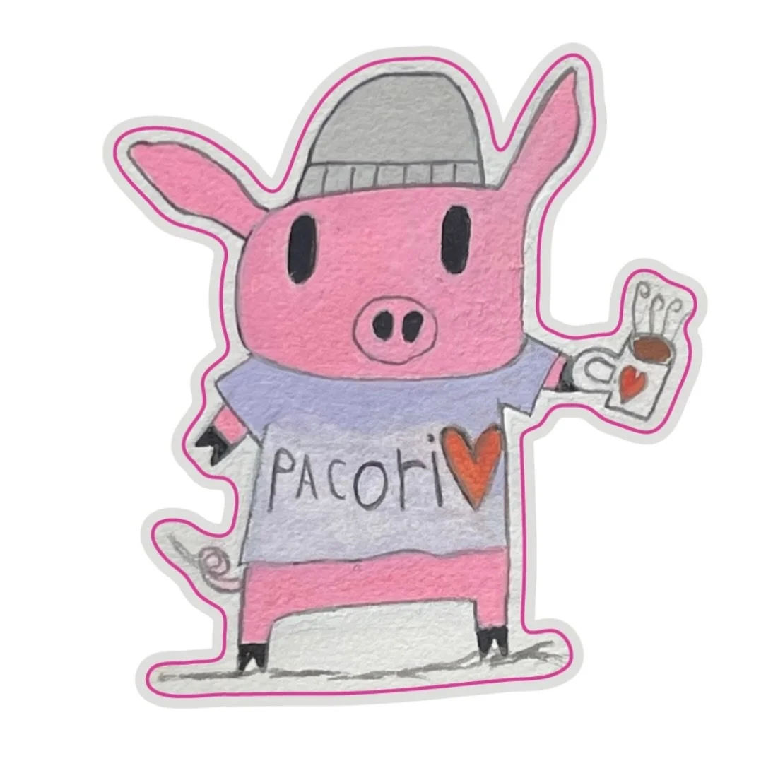 I couldn&rsquo;t come up with a good April 1st joke this year so instead, here&rsquo;s April&rsquo;s FREE sticker of the month by Fiachra Canning! Available while supplies last on our website and at the Pigcori Store!
.
.
.
#caffepacori #eugeneoregon