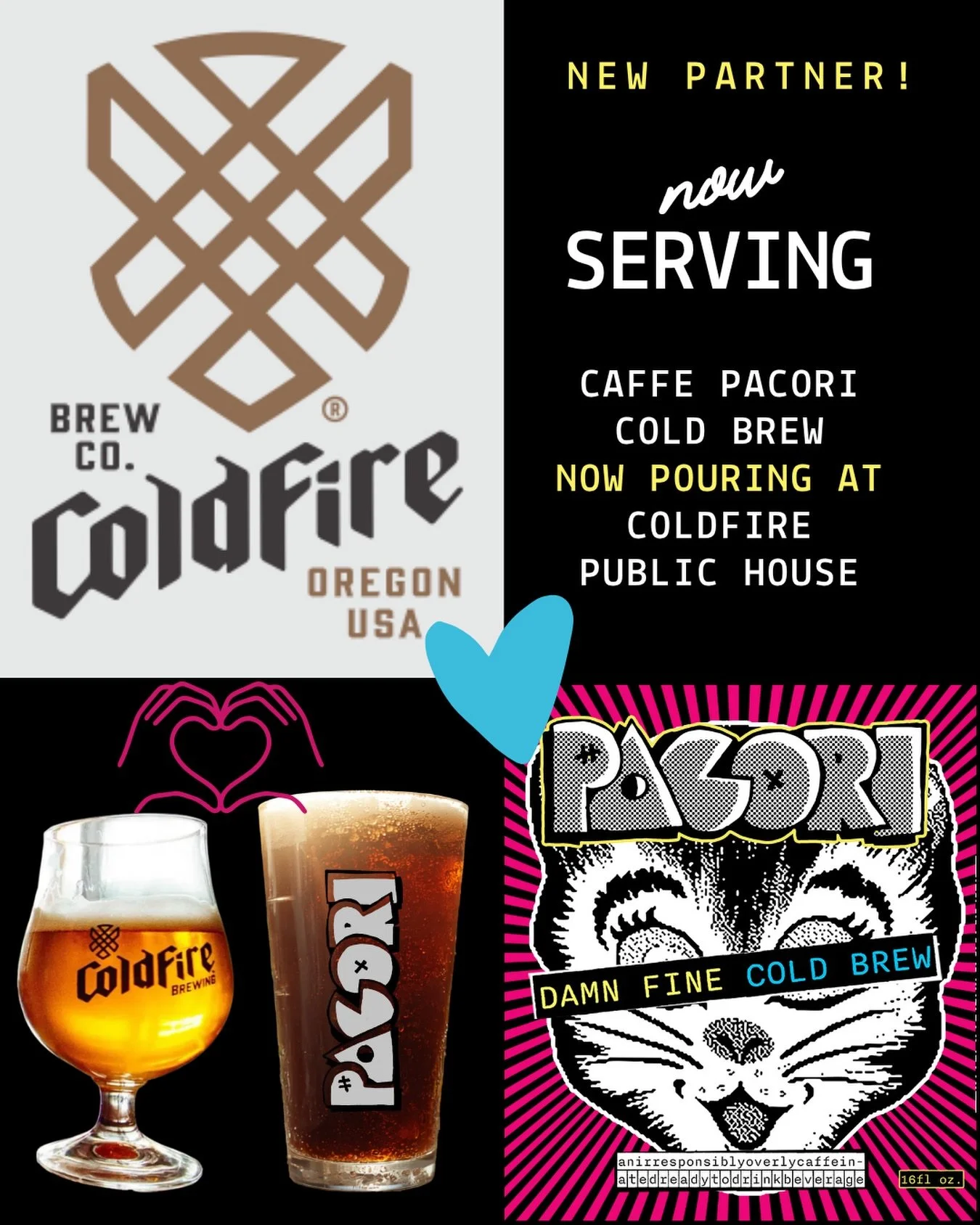 Now Serving . . . Our Cold Brew is now pouring at Coldfire Public House!  #newpartner ☕️➕🍺🟰🩷

@coldfire_brewing 

Located at: 
260 Ferry Street, Eugene