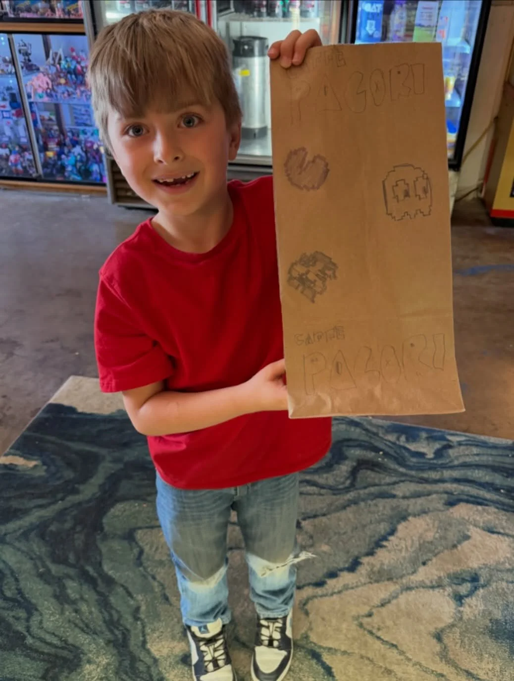 This masterpiece was created by one of our youngest Pacori artists!

Want to join in? Delivery bags are always available to color at the shop, and your artwork might end up delivering someone&rsquo;s next bag of coffee (and a smile).

What bag will y