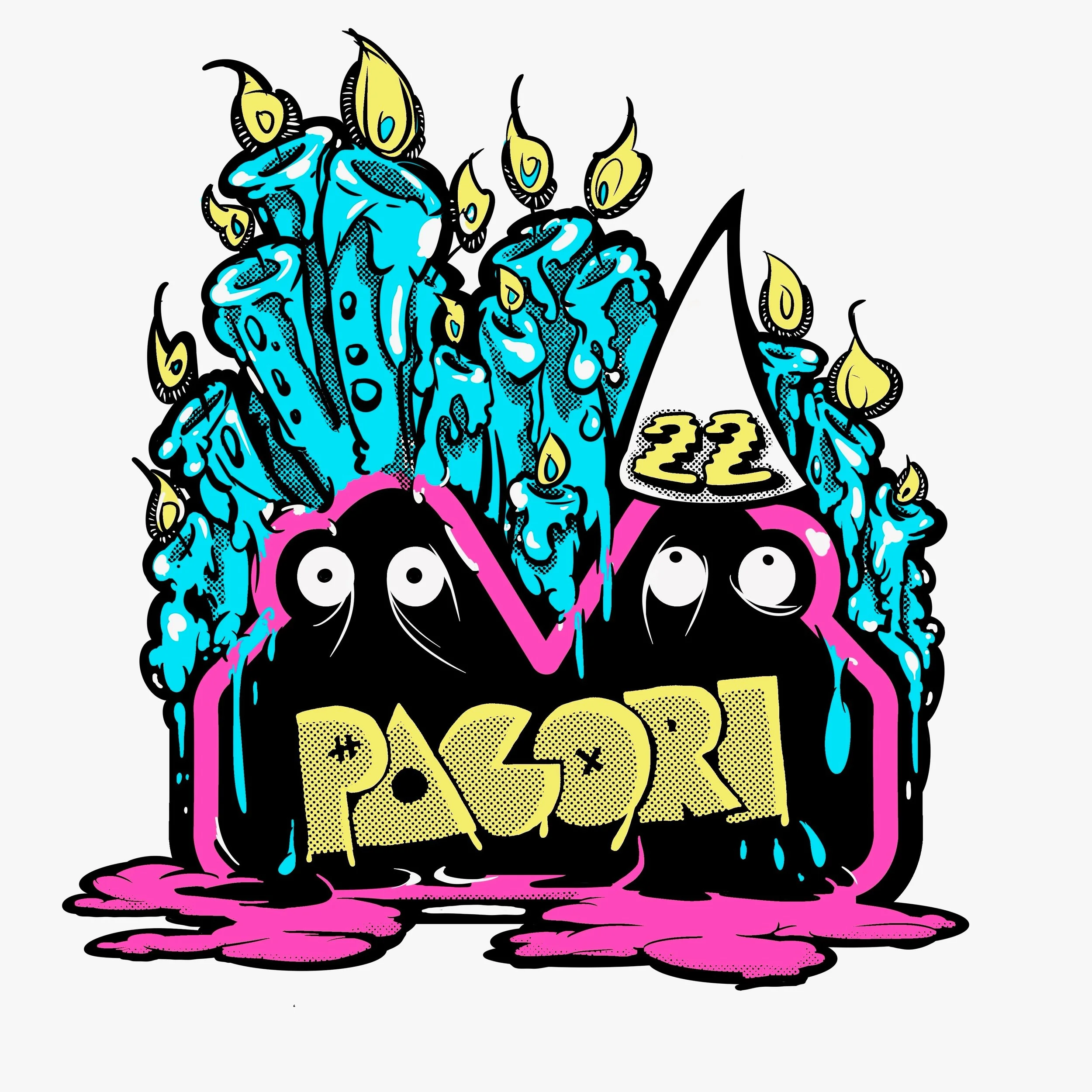 This month&rsquo;s FREE sticker marks 22 years of Team Pacori! 
We&rsquo;re having a party this Saturday to celebrate! We hope you can make it!

Designed by Brit Howard and printed by @rockin.stickers ! Available at the Pacori Store and on our websit