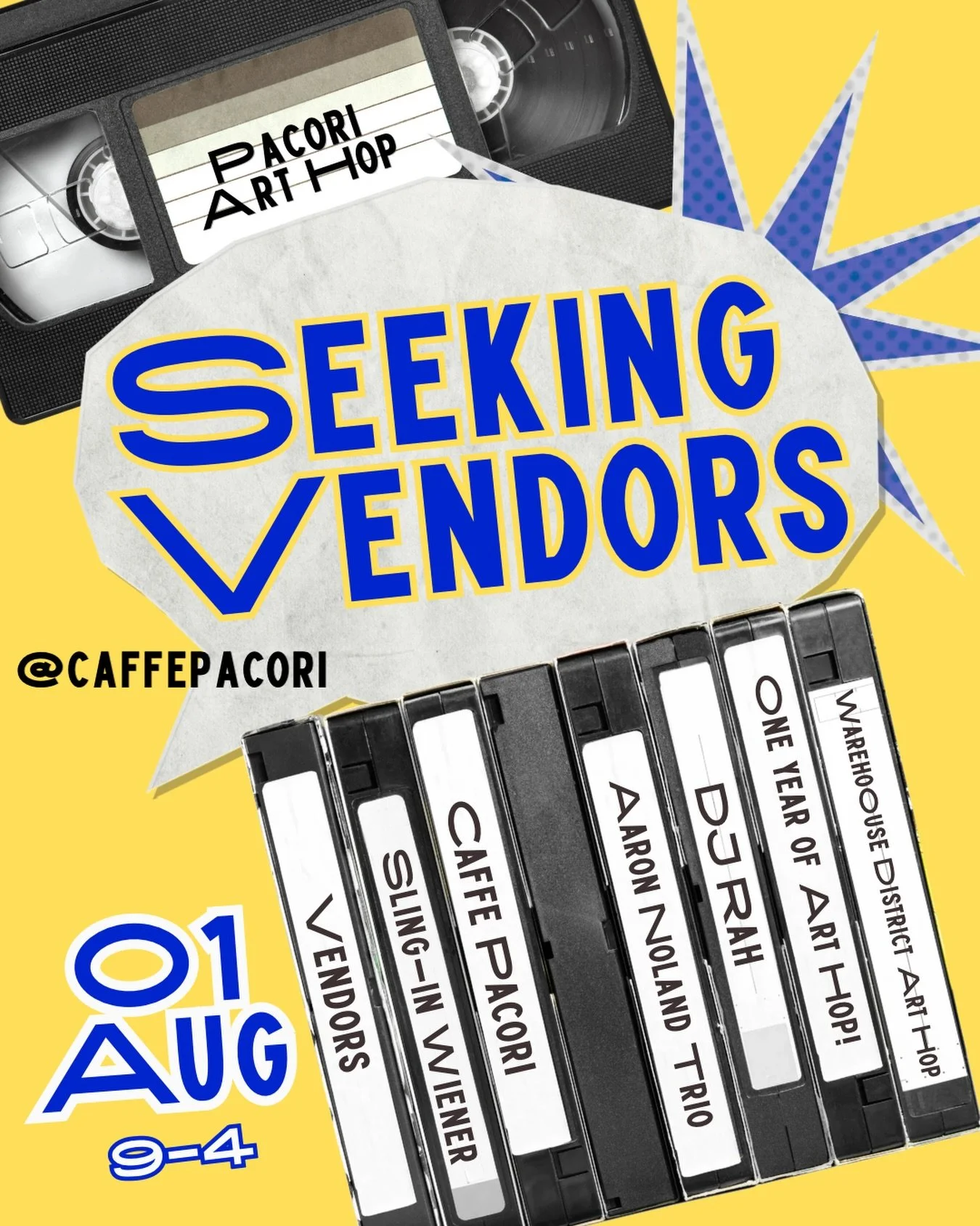 We&rsquo;re always looking to welcome new makers to our events at Pacori, and we have a couple of vendor spots still available for our August 1 event (9-4) as we celebrate the @warehousedistrictarthop 1st Birthday! 

If you&rsquo;re an artist, maker,
