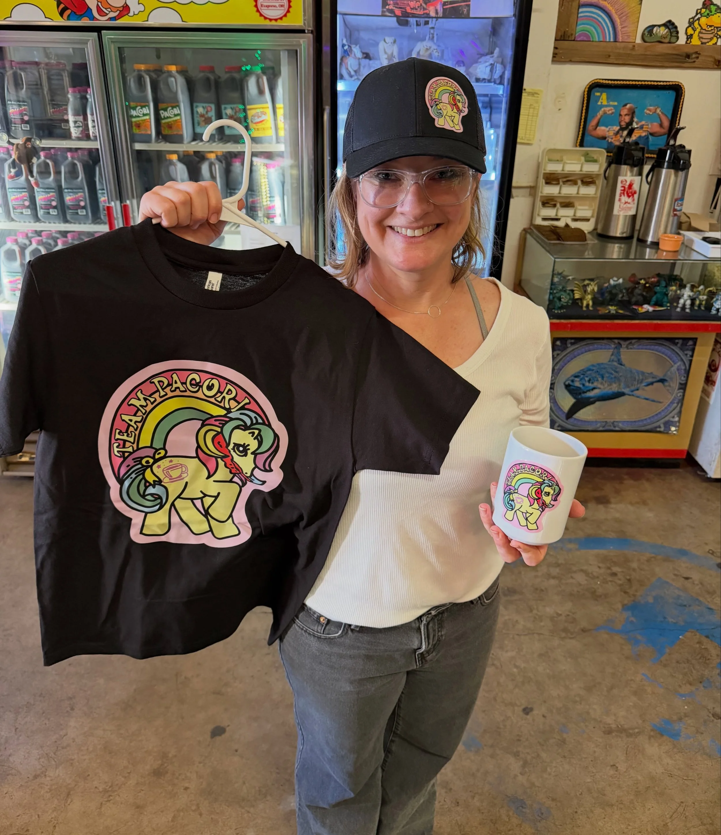 New #mylittlepacori shirts and mugs - available at the Pacori Store! 🌈  While supplies last! 

**If there is interest in hats - let us know! 

Design by @pacific_rose_design 
Shirts by @dboysf 

#pacori #caffepacori #mylittlepony
