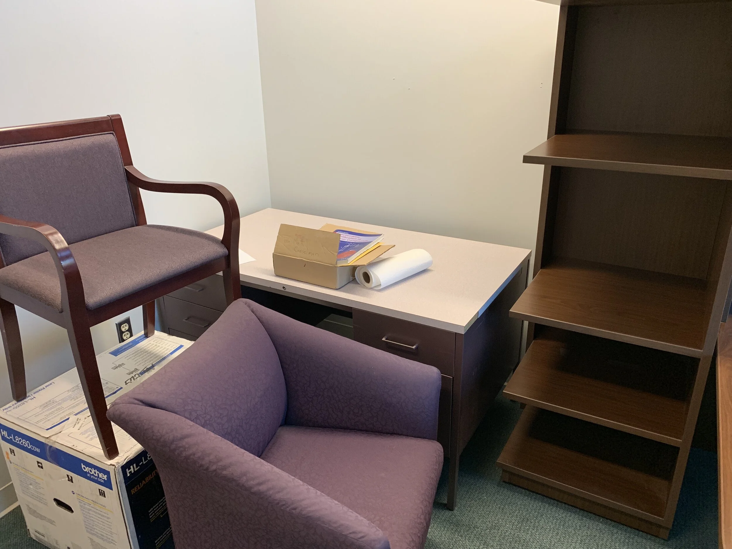 Before: What the office looked like on day 1