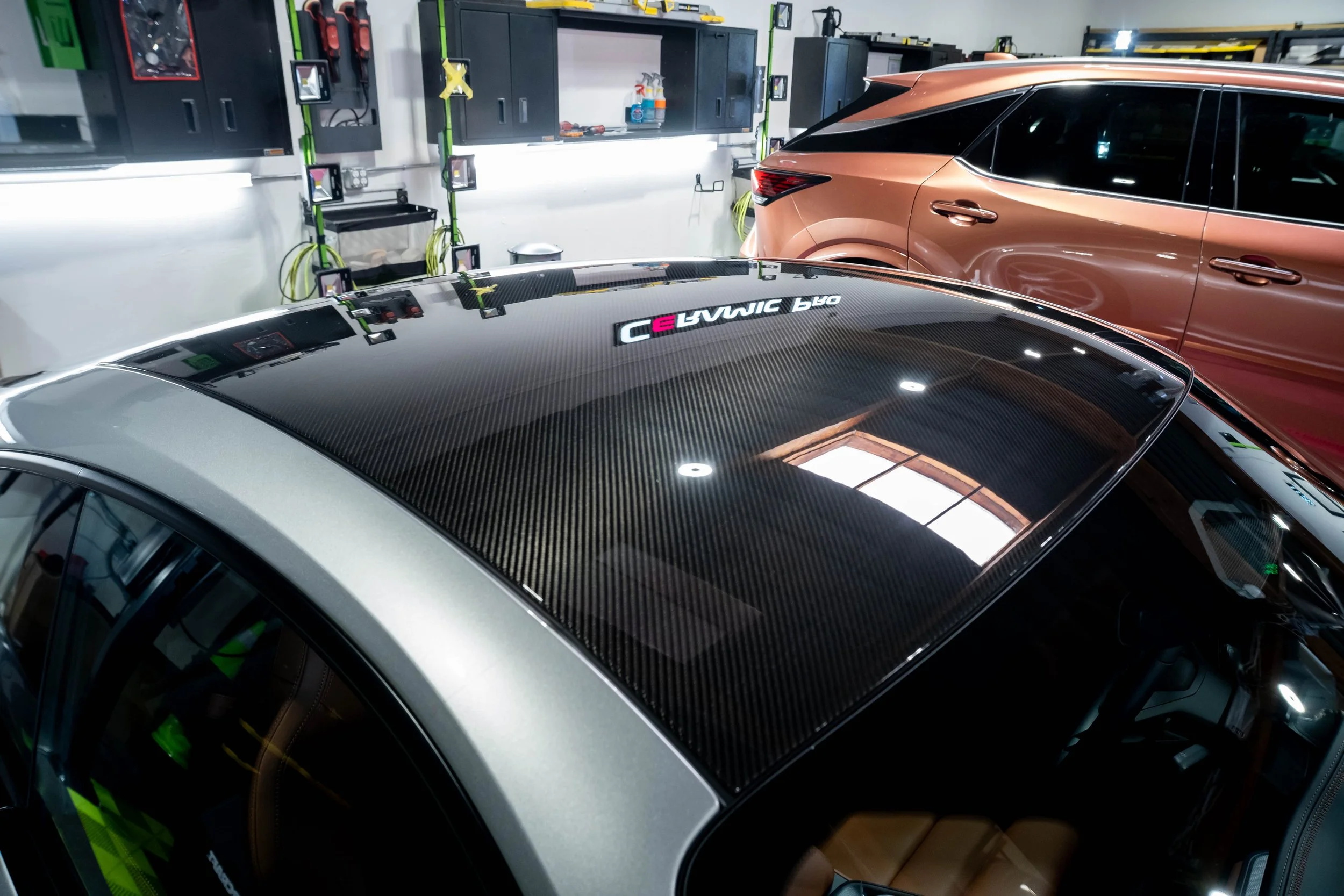 SunTek PPF Paint Protection Film Carbon Fiber Roof Porsche 911 Carrera T