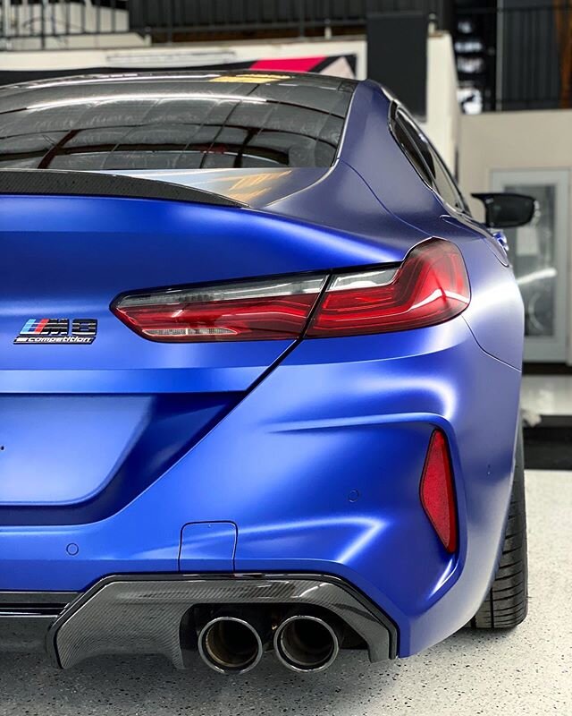 Matte Blue BMW M8 Competition protected with Matte/Stealth PPF &amp; Ceramic Pro for the ultimate peace of mind.