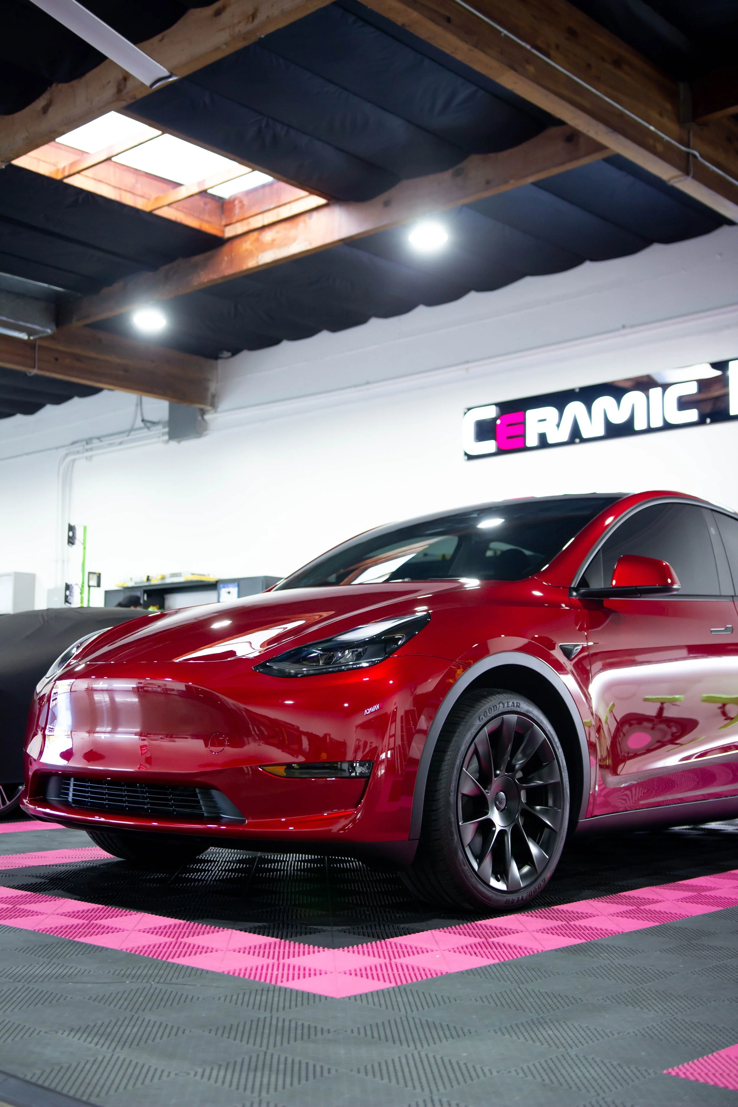 2023 Tesla Model Y in Red Multi-Coat – Ultimate ION Ceramic Coating