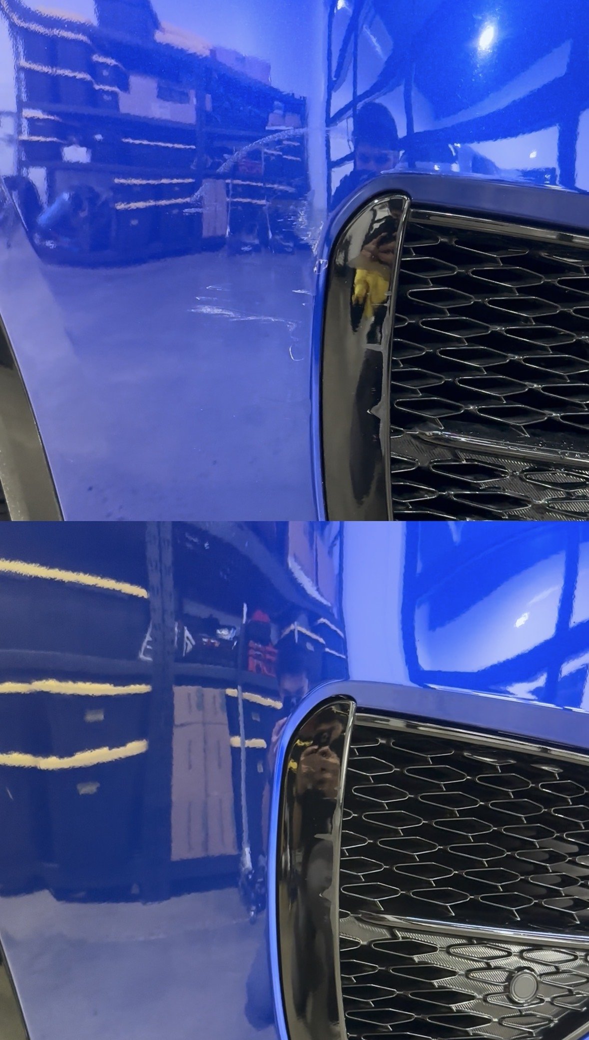 paint protection film removal after taking damage and saving the bumper paint