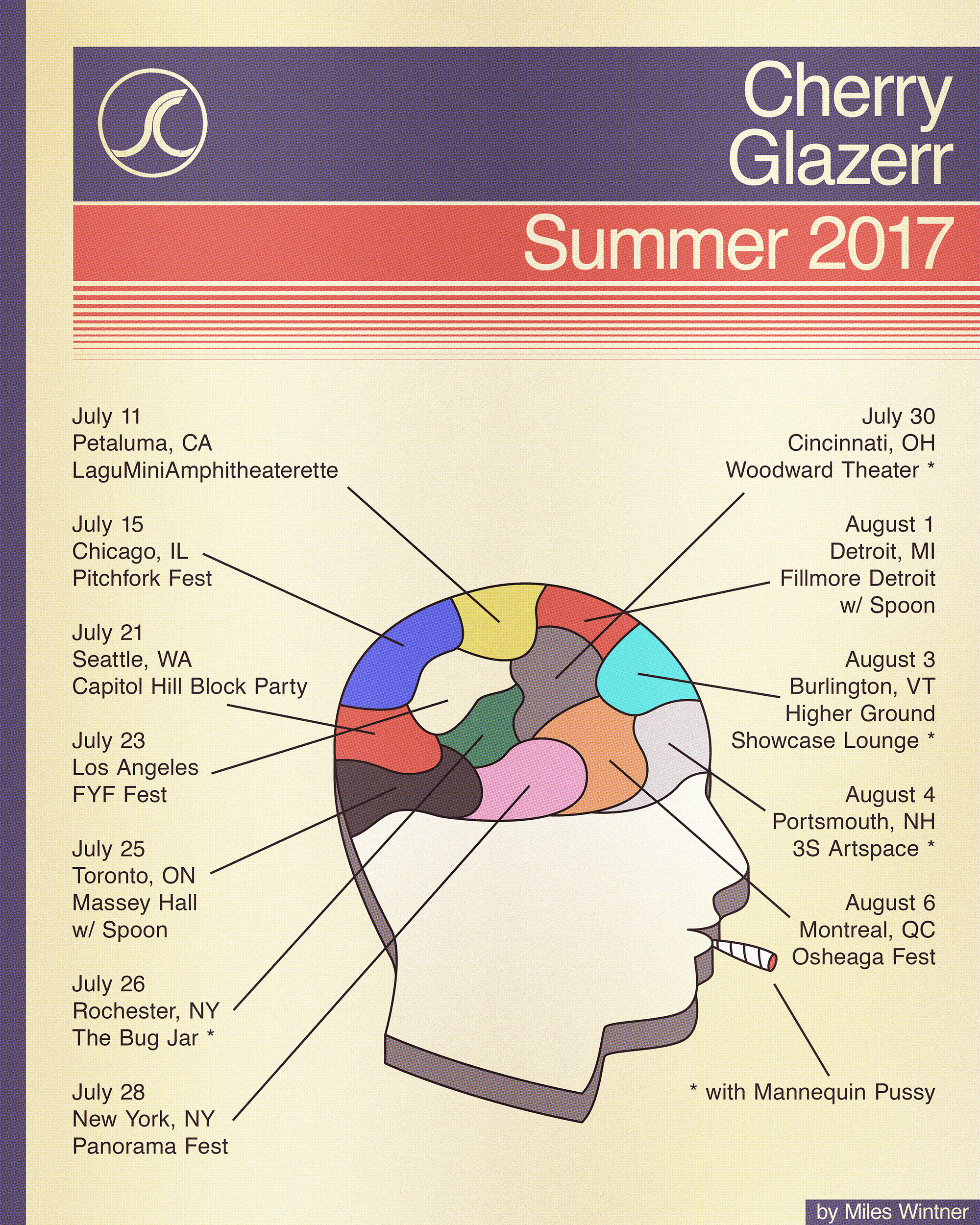 Tour poster for Cherry Glazerr
