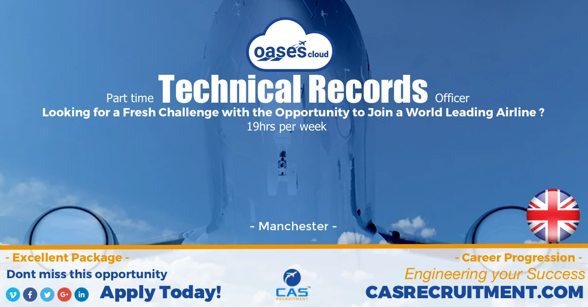 CAS Recruitment Trechnical records officer part time latest aviation jobs aviation recruitment.jpg