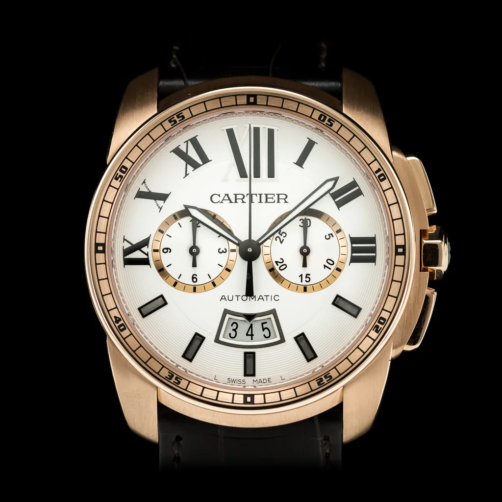Cartier Calibre W7100044 Rose Gold Chronograph