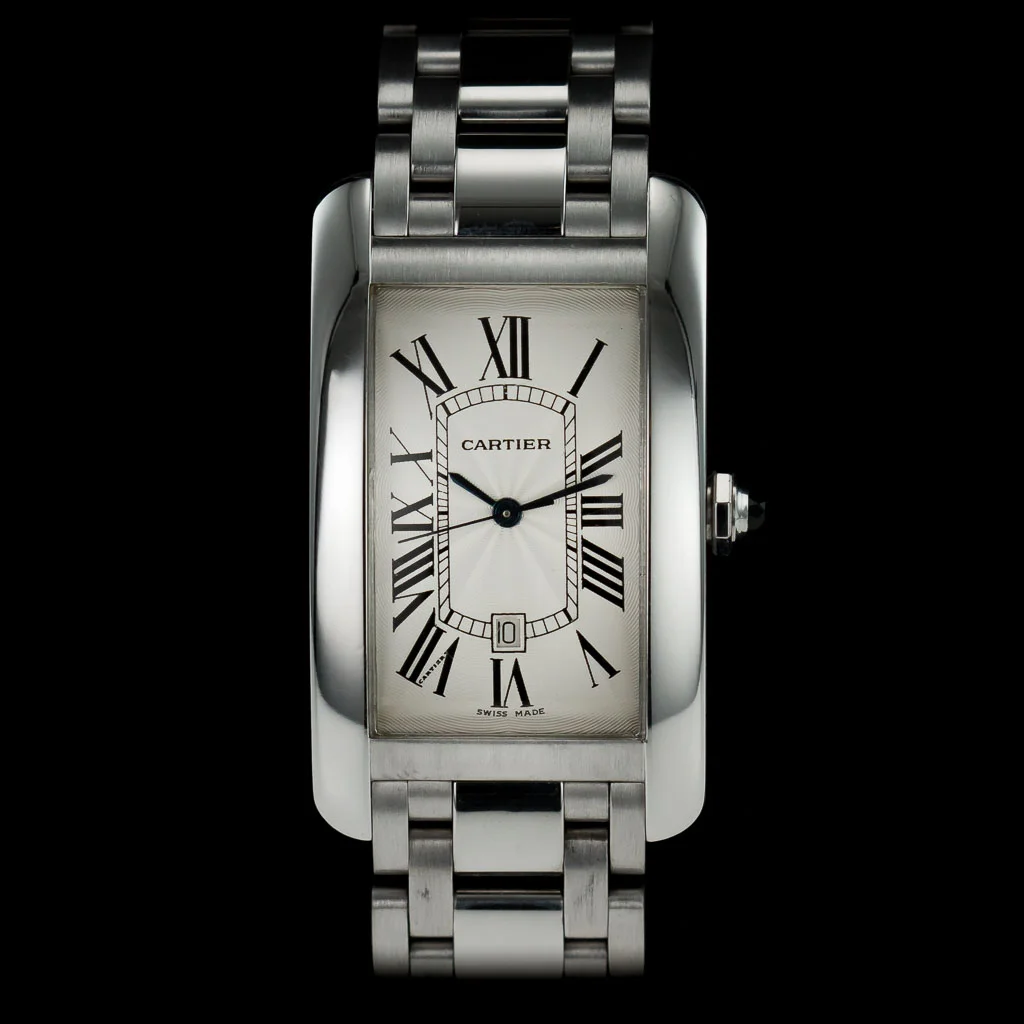 Cartier Tank Americaine W26055L1 Large size 18ct White Gold Automatic full set