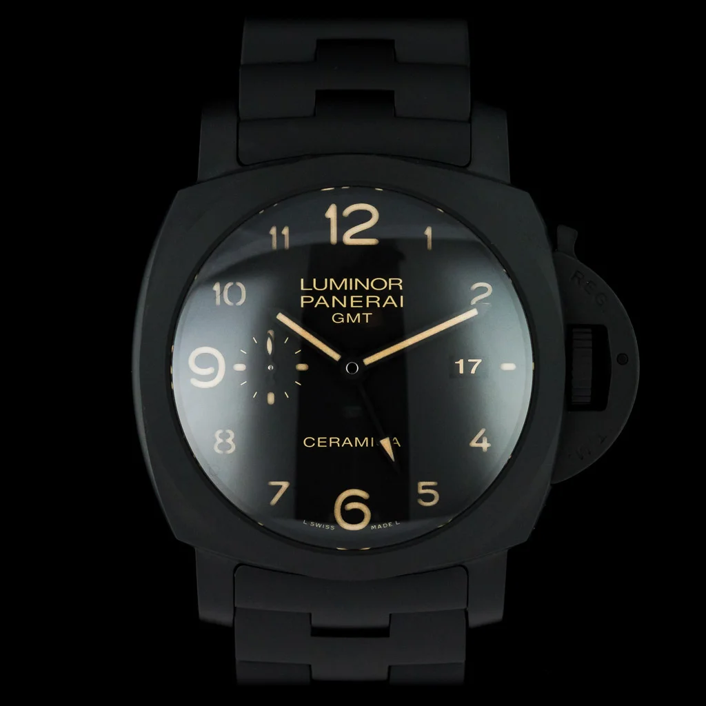 Panerai Tuttonero Pam00438 Luminor 1950 3 Days GMT Automatic Ceramica 44mm