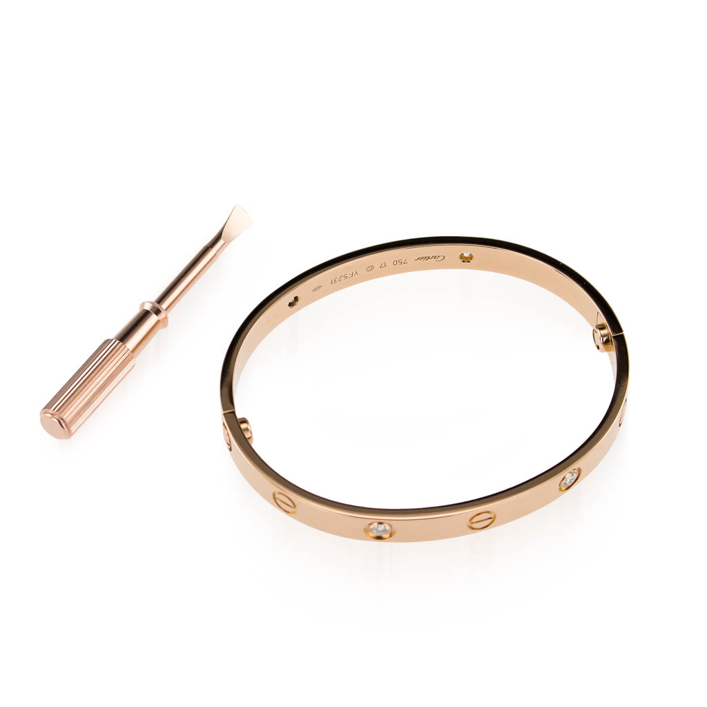 cartier love bracelet rose gold 17