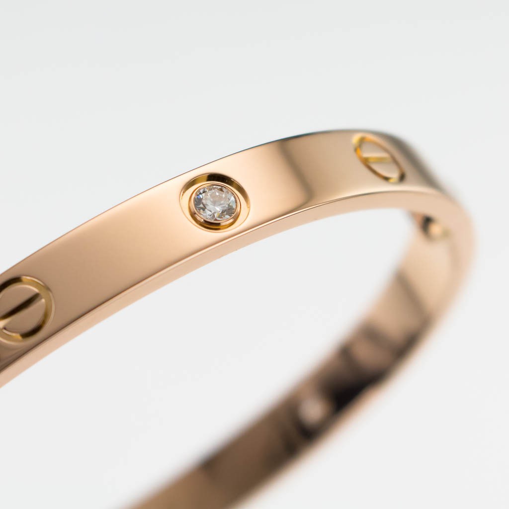 cartier love bracelet rose gold 17