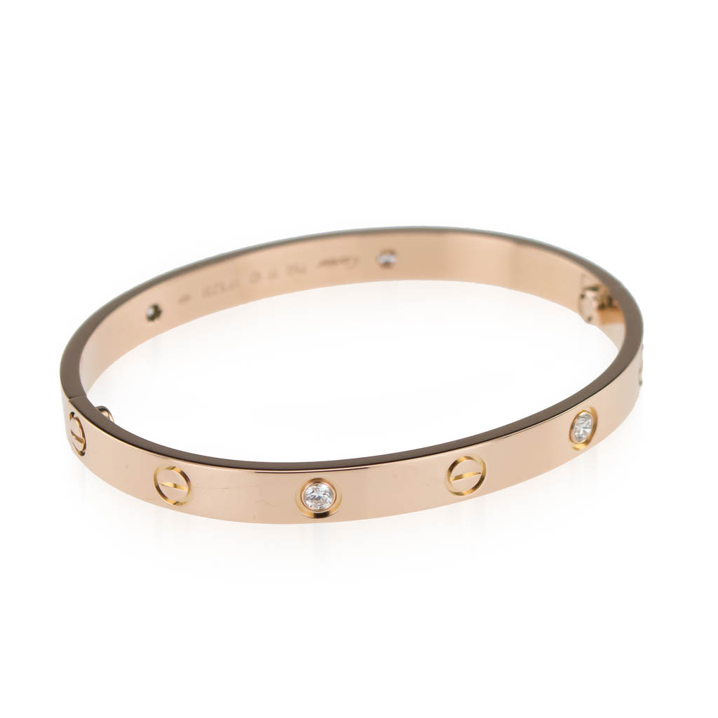4 diamond cartier love bracelet