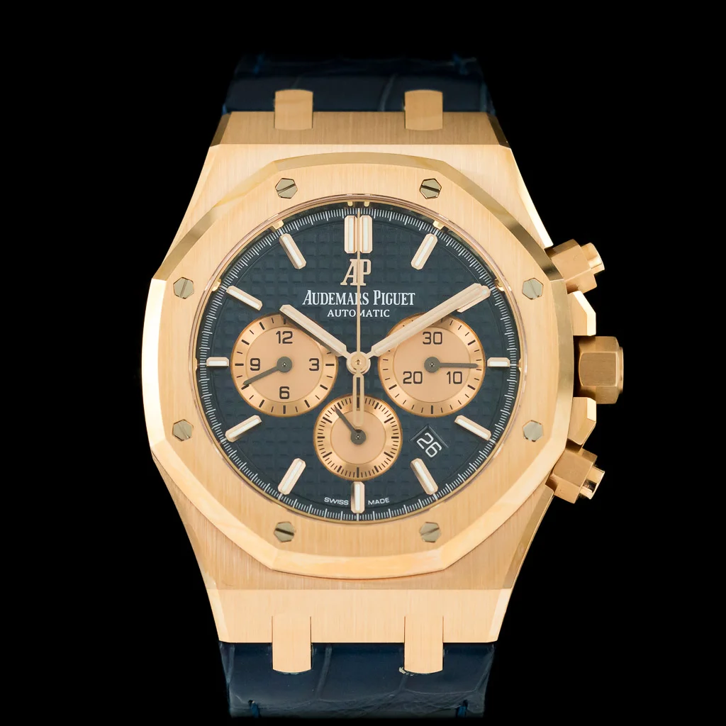 Audemars Piguet Royal Oak 26331OR.OO.D315CR.01 Rose Gold, full set, 2018 Blue
