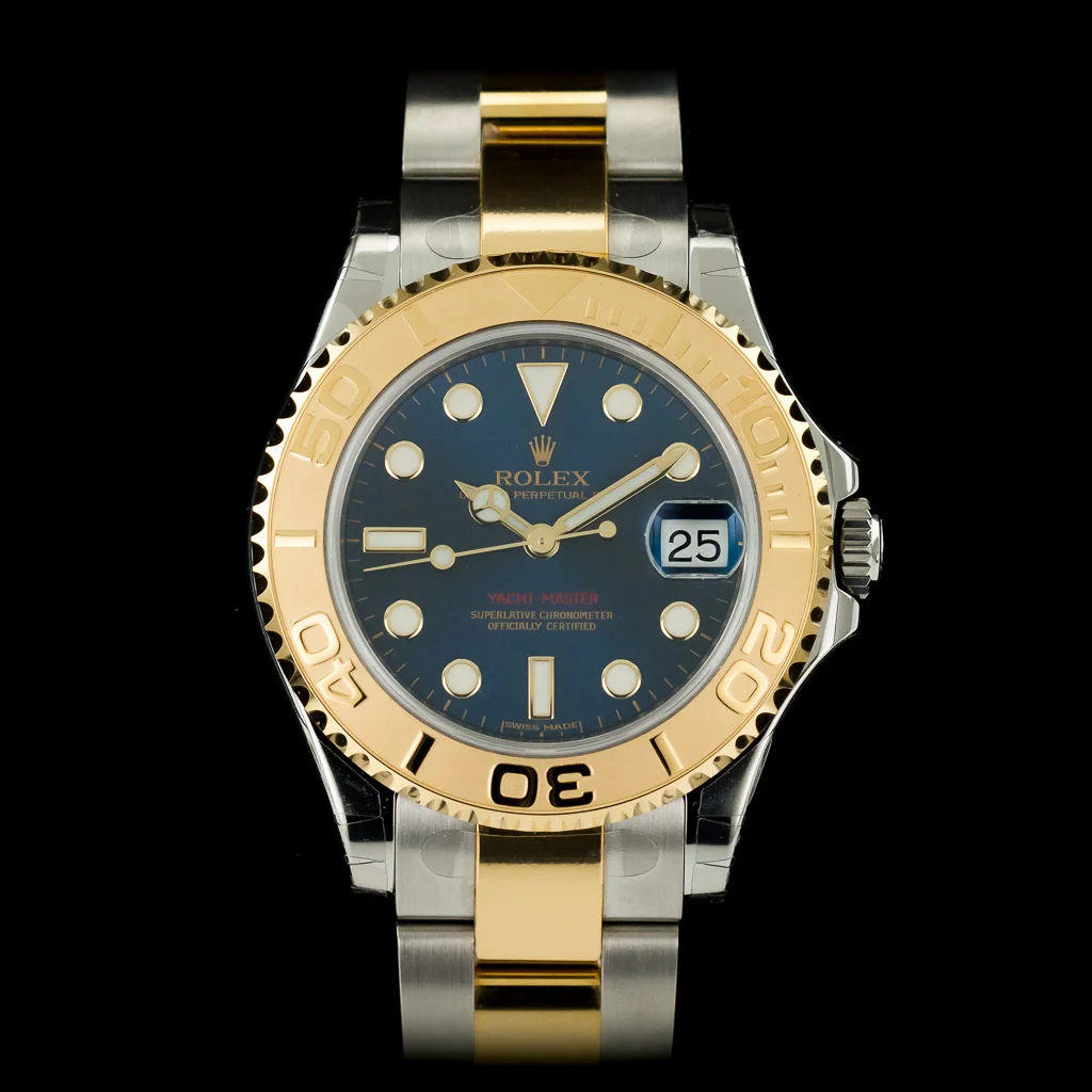 Rolex Yachtmaster 168623 Mid-Size, Steel&Gold, Full Set, Blue