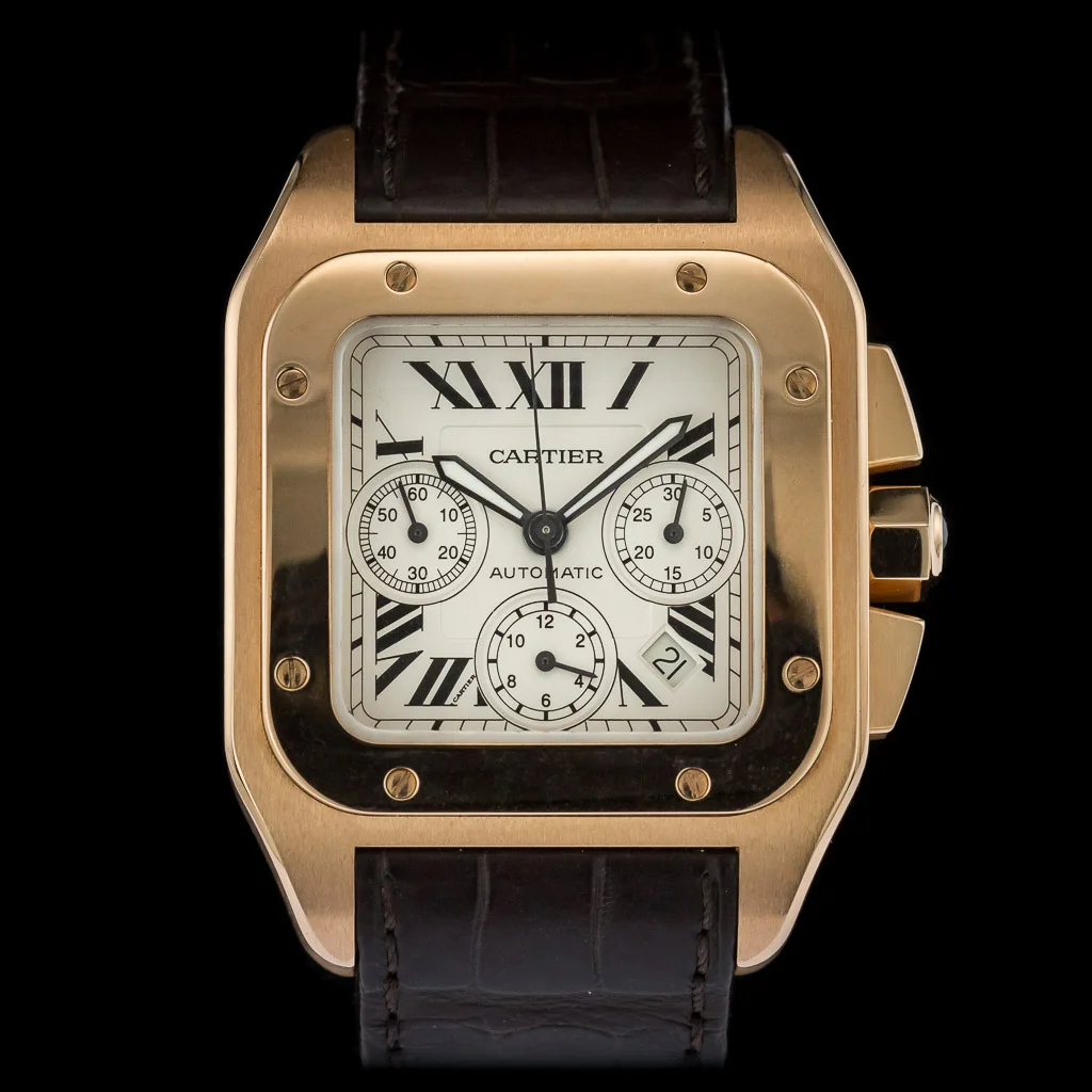 Cartier Santos 100 W20131Y1 Rose Gold full set