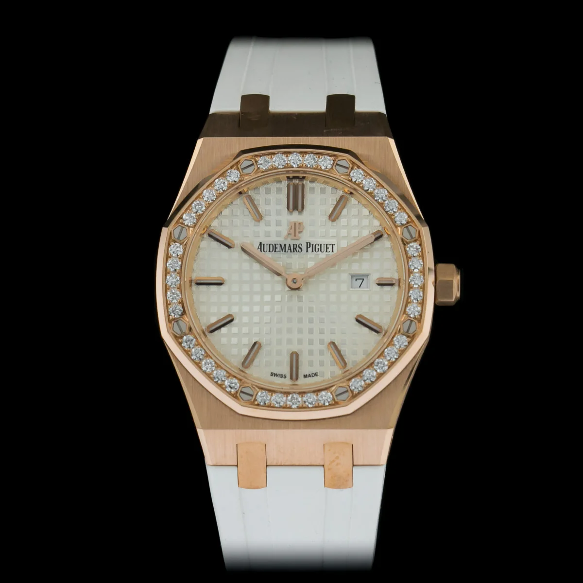 Audemars Piguet Royal Oak Lady 67651OR.ZZ.D010CA.01 Rose Gold 33mm Factory Diamonds