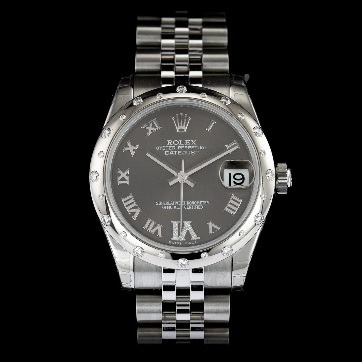 Rolex Datejust 31 ref 178344 scatter diamond bezel UNWORN 2018