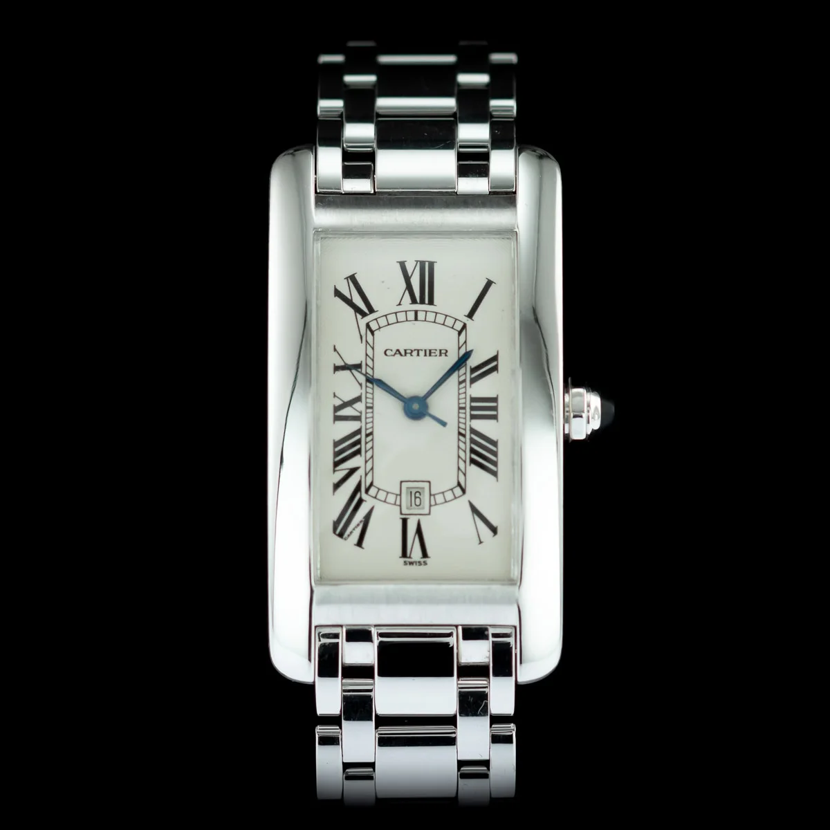 Cartier Tank Americaine Mid Size W26036L1 white gold full set