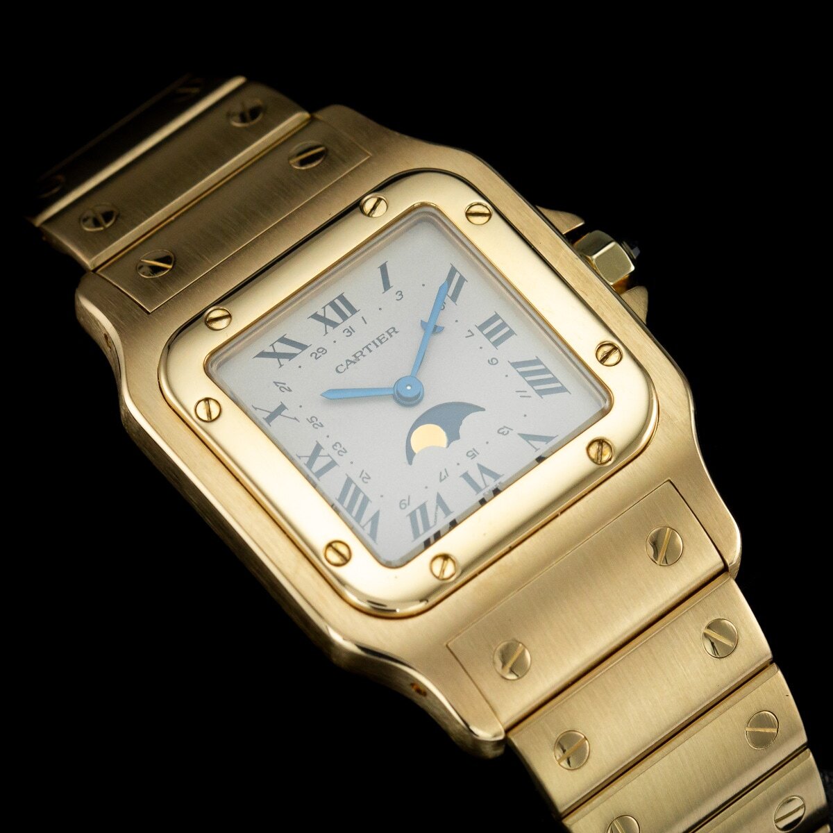 Regal Time — Cartier Santos Galbe 819901 Moonphase mens model 18ct ...