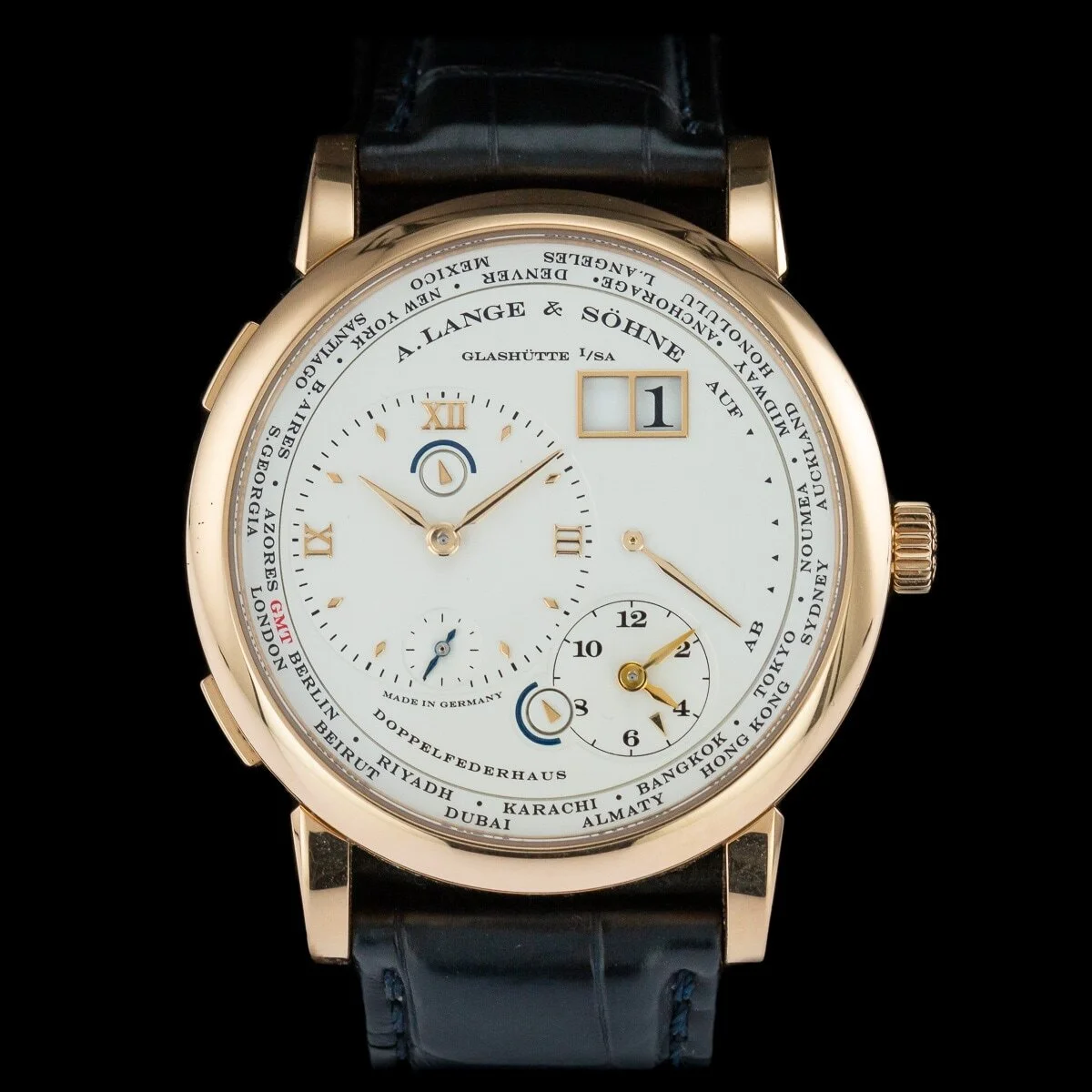 A. Lange &amp; Sohne Lange 1 116.032 Time Zone Rose Gold full set 2015