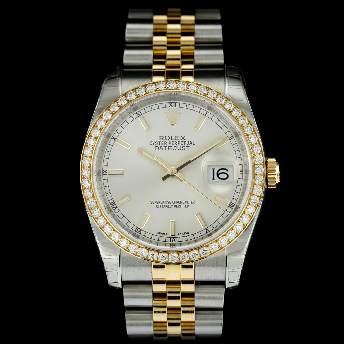 Rolex Datejust 36 ref 116243 factory diamonds full set 2019