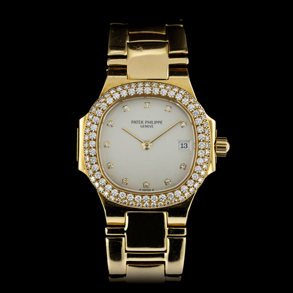 Patek Philippe Nautilus ref 4700 factory diamond bezel 1996