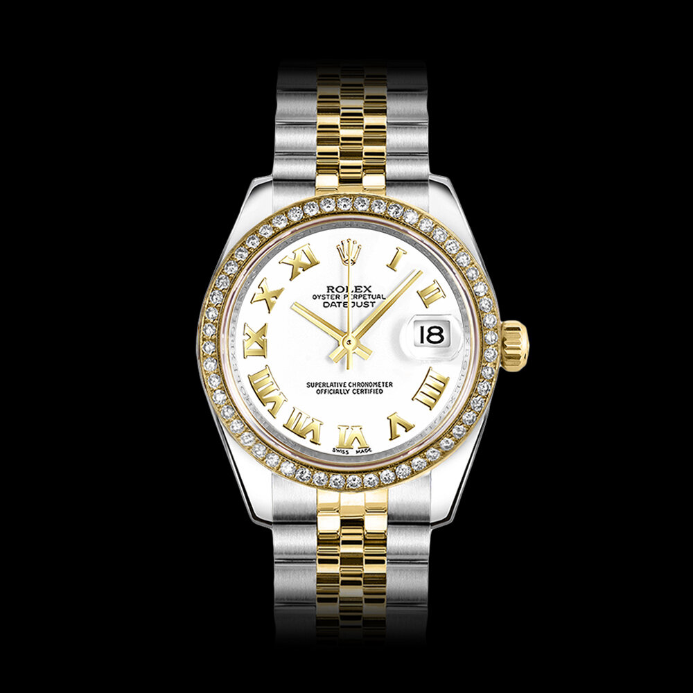Rolex Datejust 31 ref 178383 mid size factory diamond bezel full set 2012
