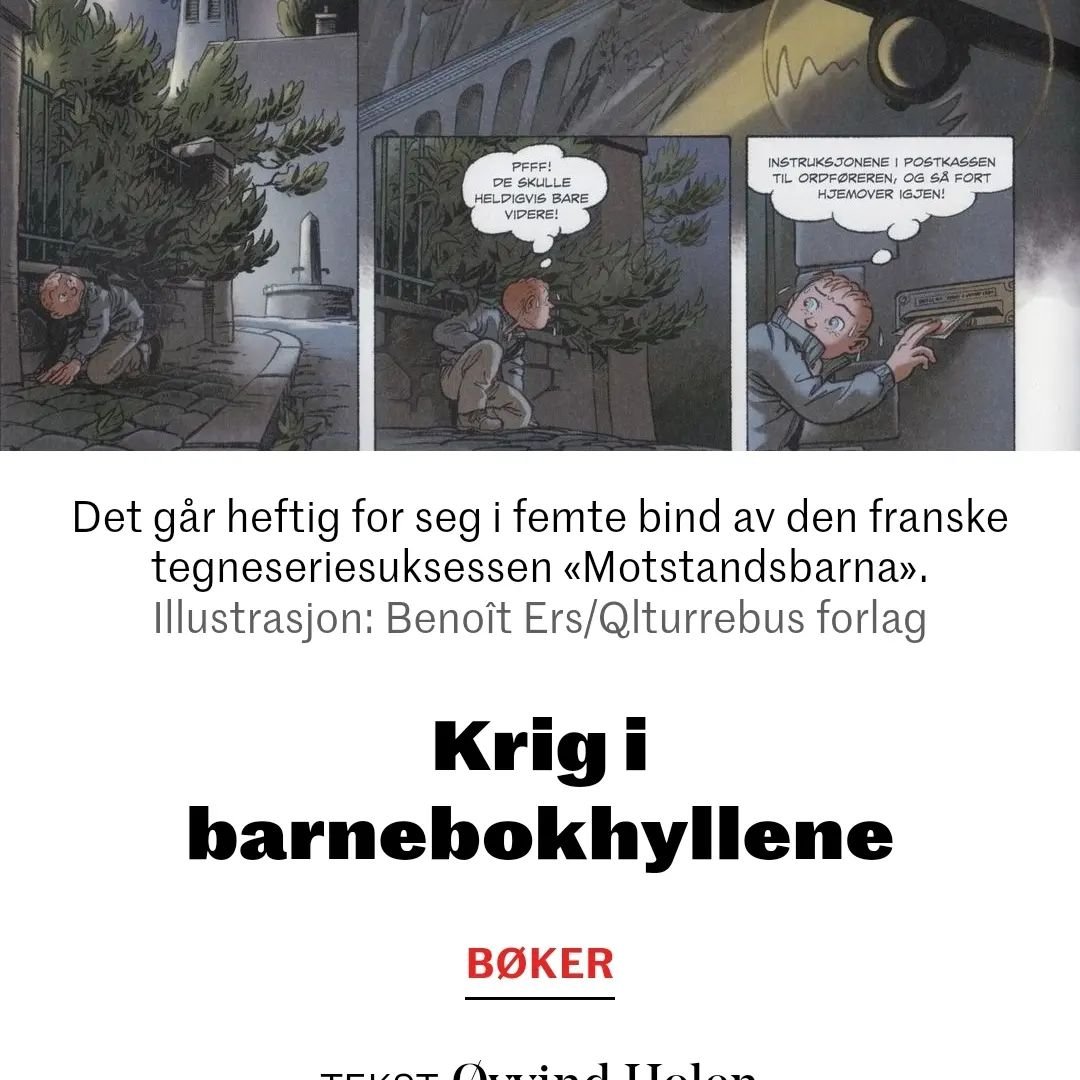 Fin sak om oversatte tegneserier i dagens DN-magasin https://www.dn.no/magasinet/boker/anmeldelser/tegneserier/annen-verdenskrig/krig-i-barnebokhyllene/2-1-1630621

Vi gleder oss over &aring; lese :
&quot; Hadde det v&aelig;rt noe rettferdighet i ver