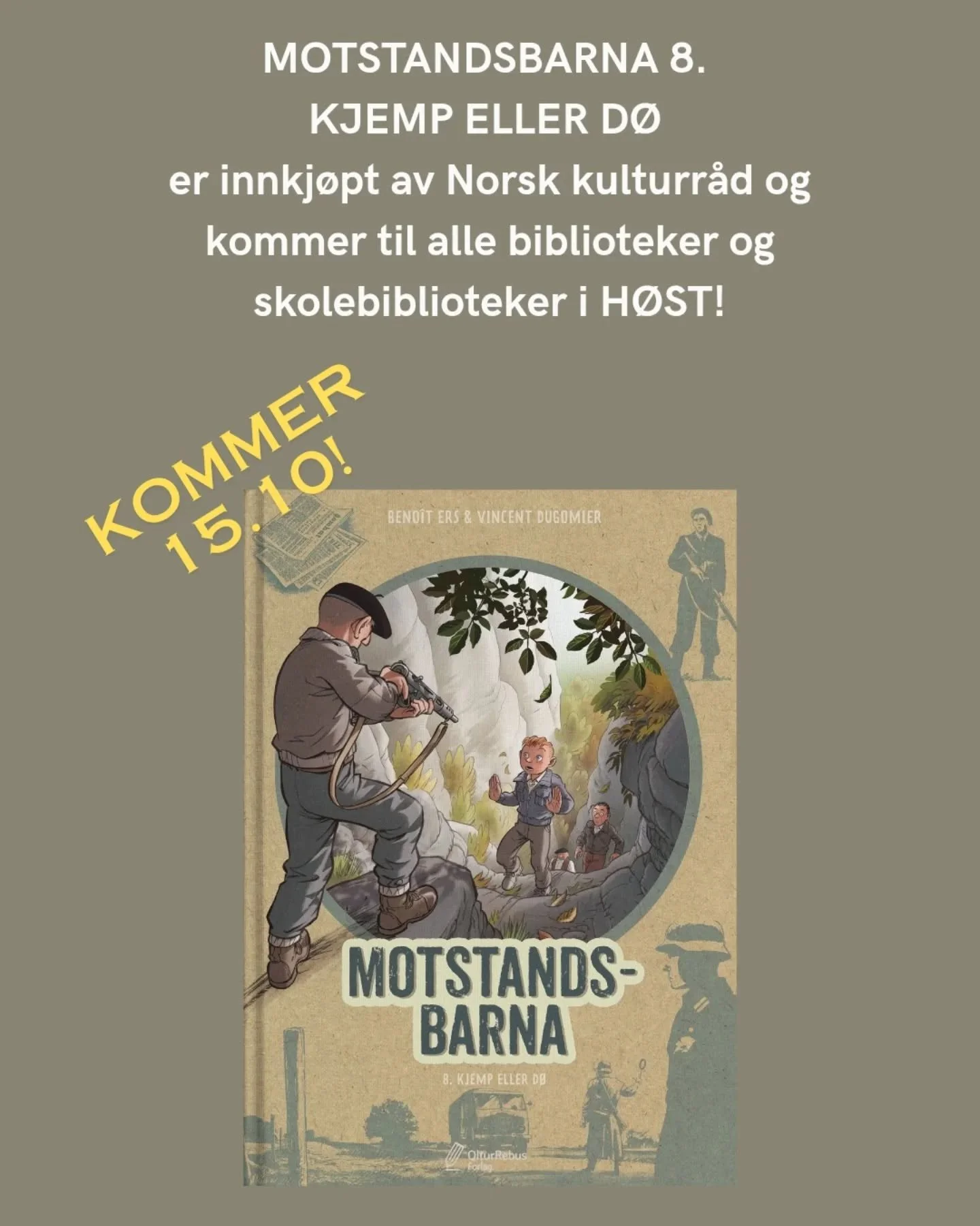 MOTSTANDSBARNA fortsetter &aring; sette livet p&aring; spill og i bind 8 tar de den st&oslash;rste risikoen av dem alle: &aring; v&aring;ge &aring; stole p&aring; andre ...

#motstand #motstandsbarna #dugomier #andreverdenskrig #qlturrebusforlag #kul