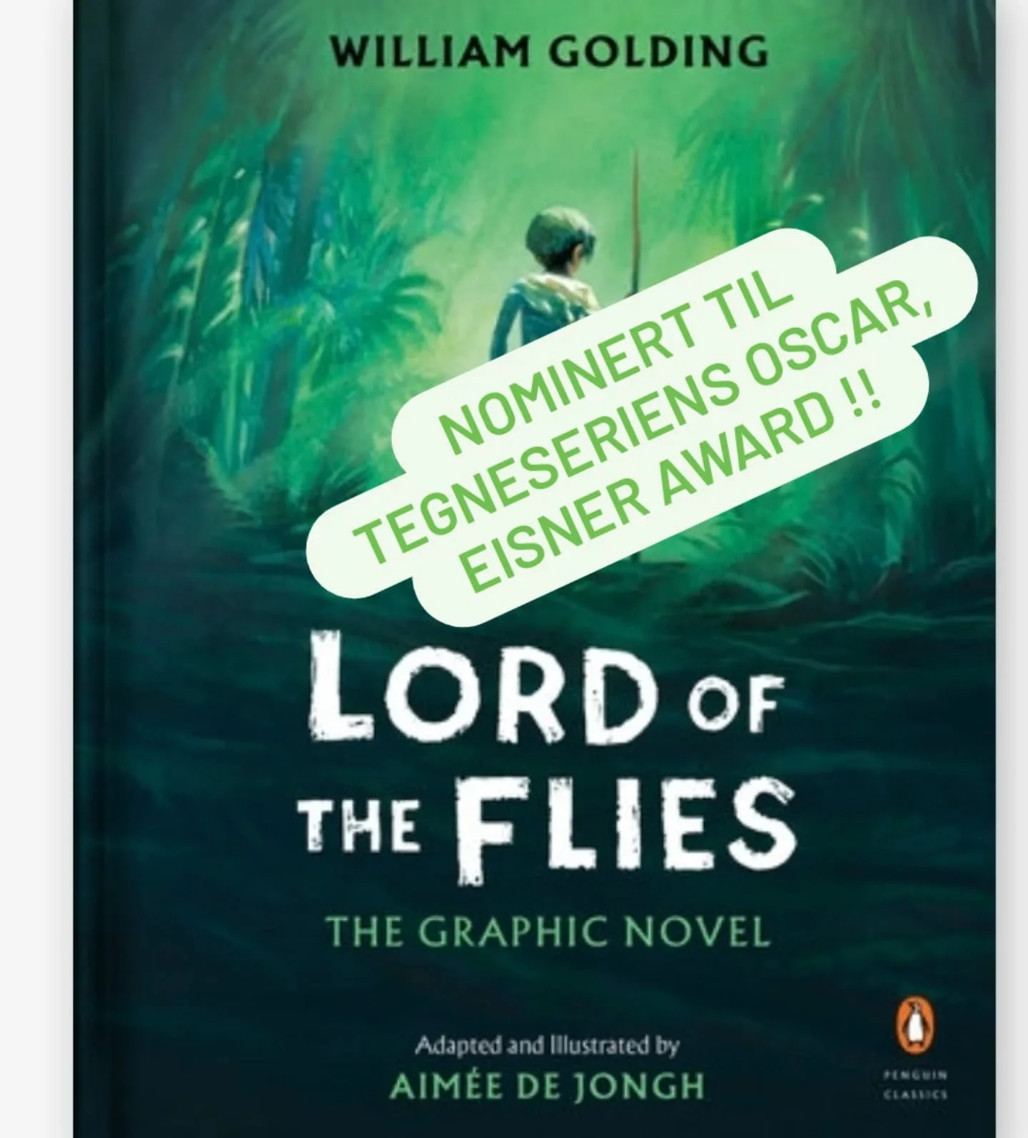 Eisner Award er tegneserieverdenes Oscar og n&aring; er Aimee de Jonghs grafiske roman Fluenes herre &ndash; utgitt p&aring; Penguin Classics i USA &ndash; nominert i kategorien &laquo;Best Adaptation from Another Medium&raquo;✨️✨️

At nettopp denne 