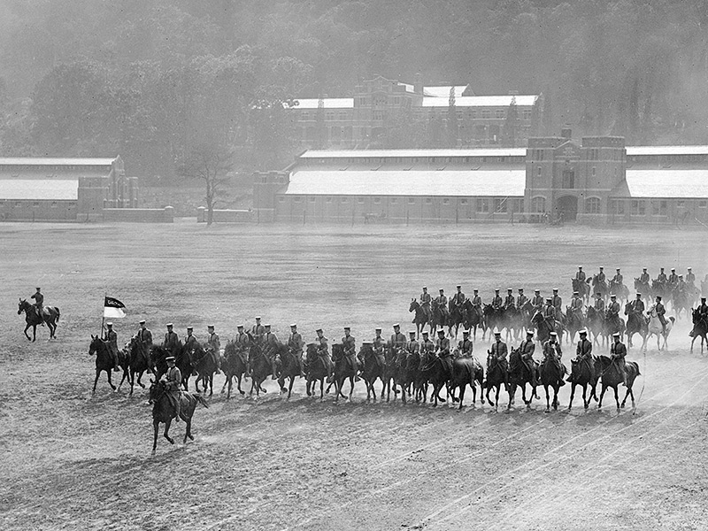 Cavalry Drills at West Point, ~1910-1915. Source: Bain News Service via the Library of Congress. 