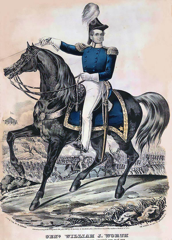William J. Worth, shown here during the Mexican-American War, was Commandant of Cadets in 1820. Source: Yale University Library (Public Domain)