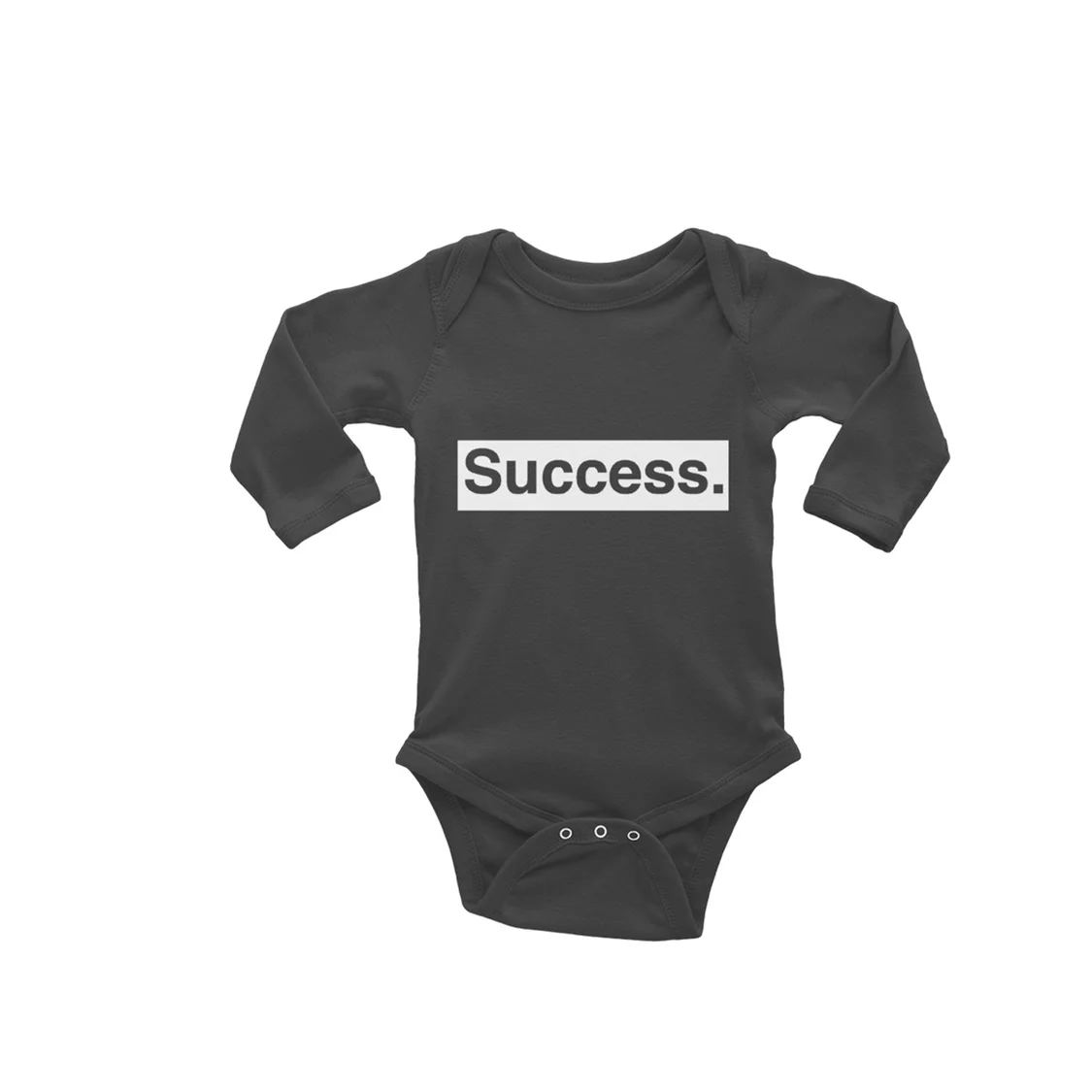 Infant Long Sleeve Baby Rib Bodysuit  Black.jpg