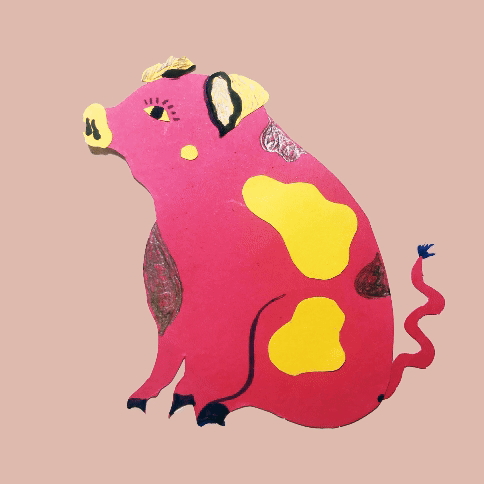  Collage created in celebration of the Lunar New Year in Vietnam. Animated with Photoshop.  