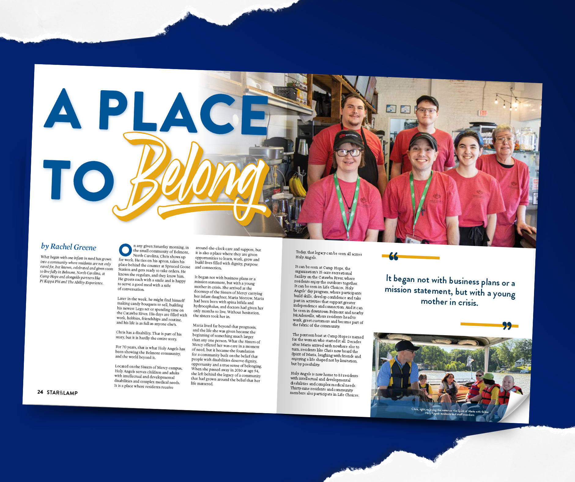 A Place to Belong - Holy Angels Featured in Pi Kappa Phi Magazine
