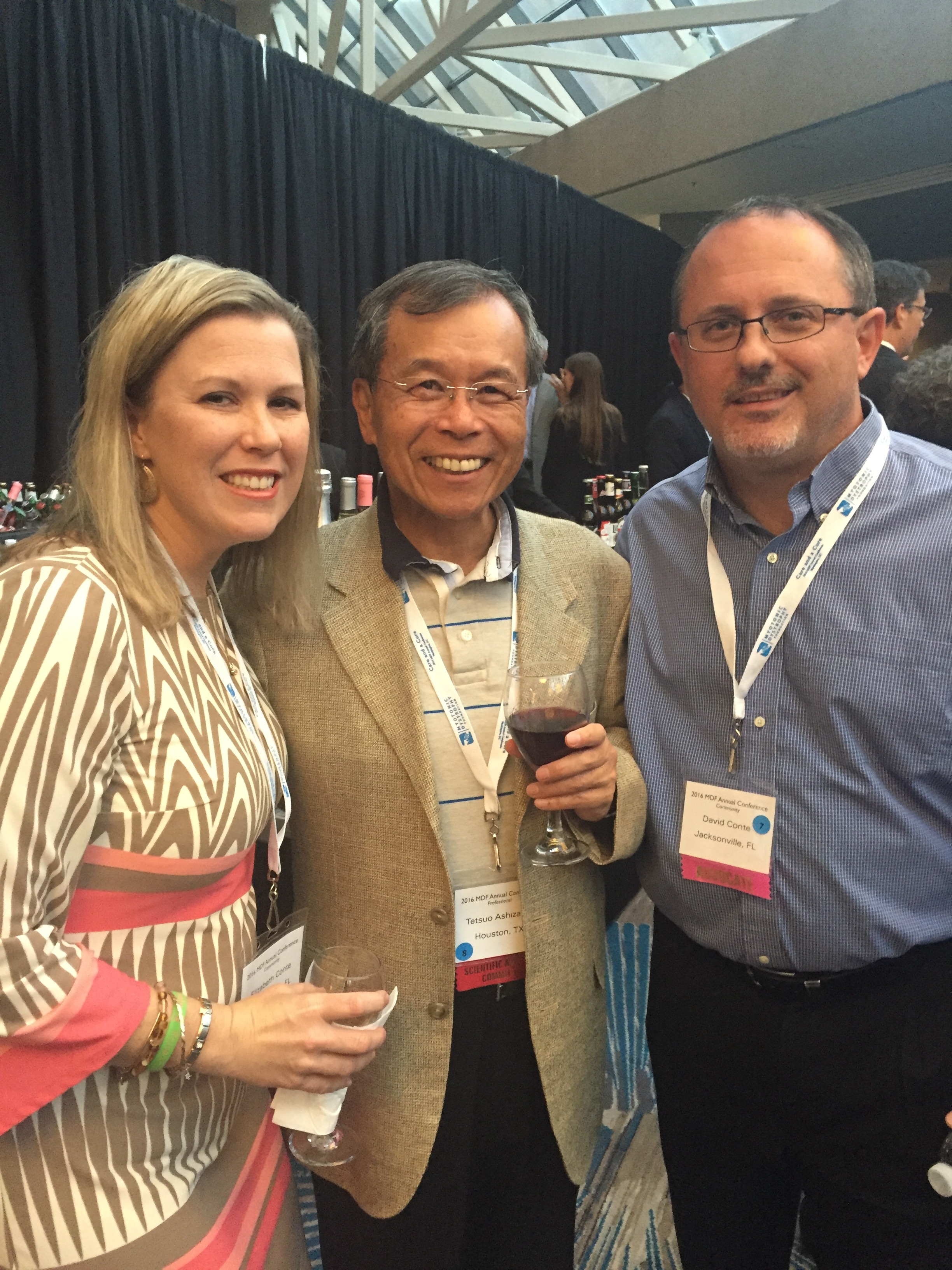 David and Elizabeth with Dr. Tetsuo Ashizawa at the Annual MDF Conference.