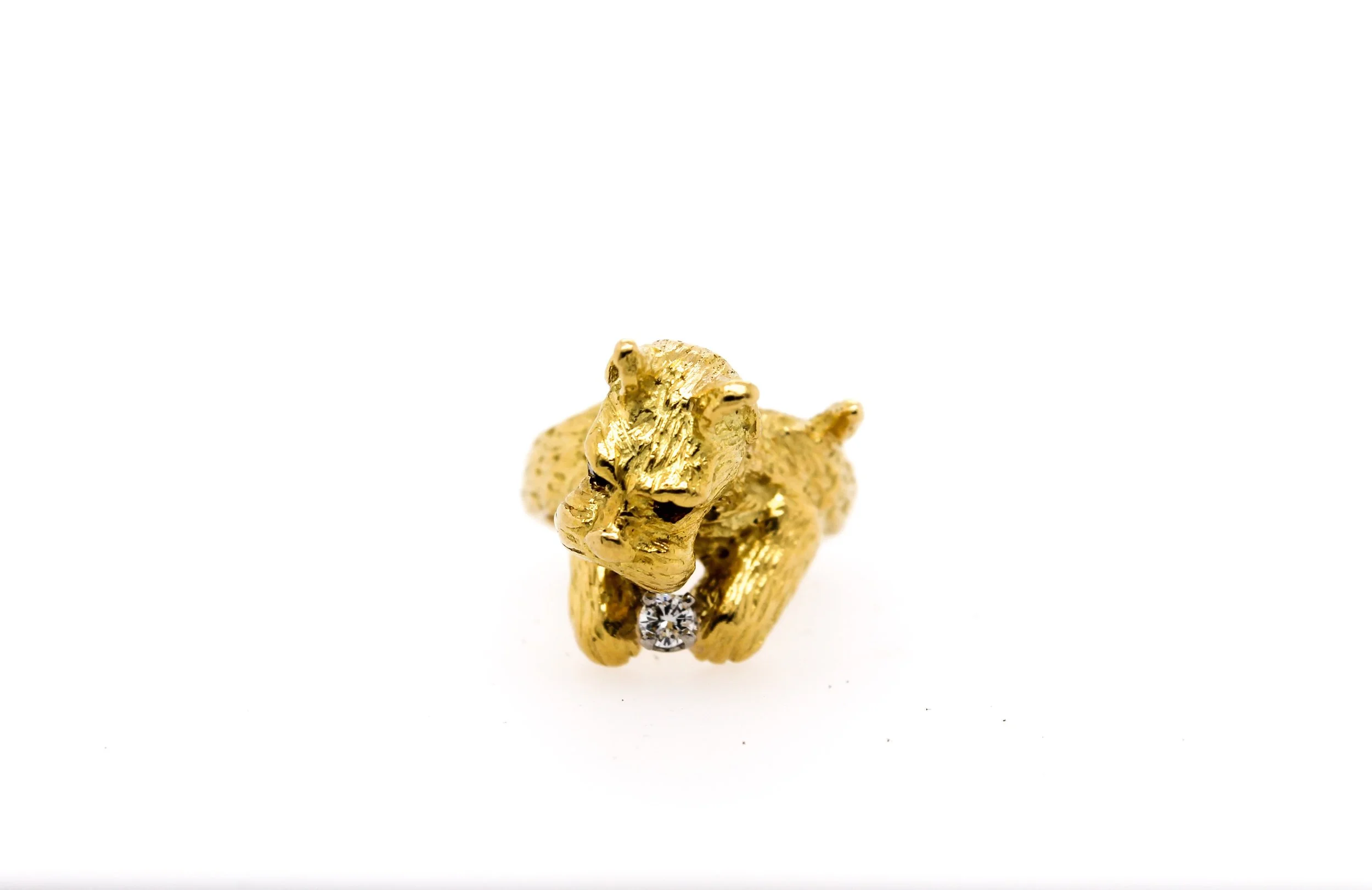 gold dog ring
