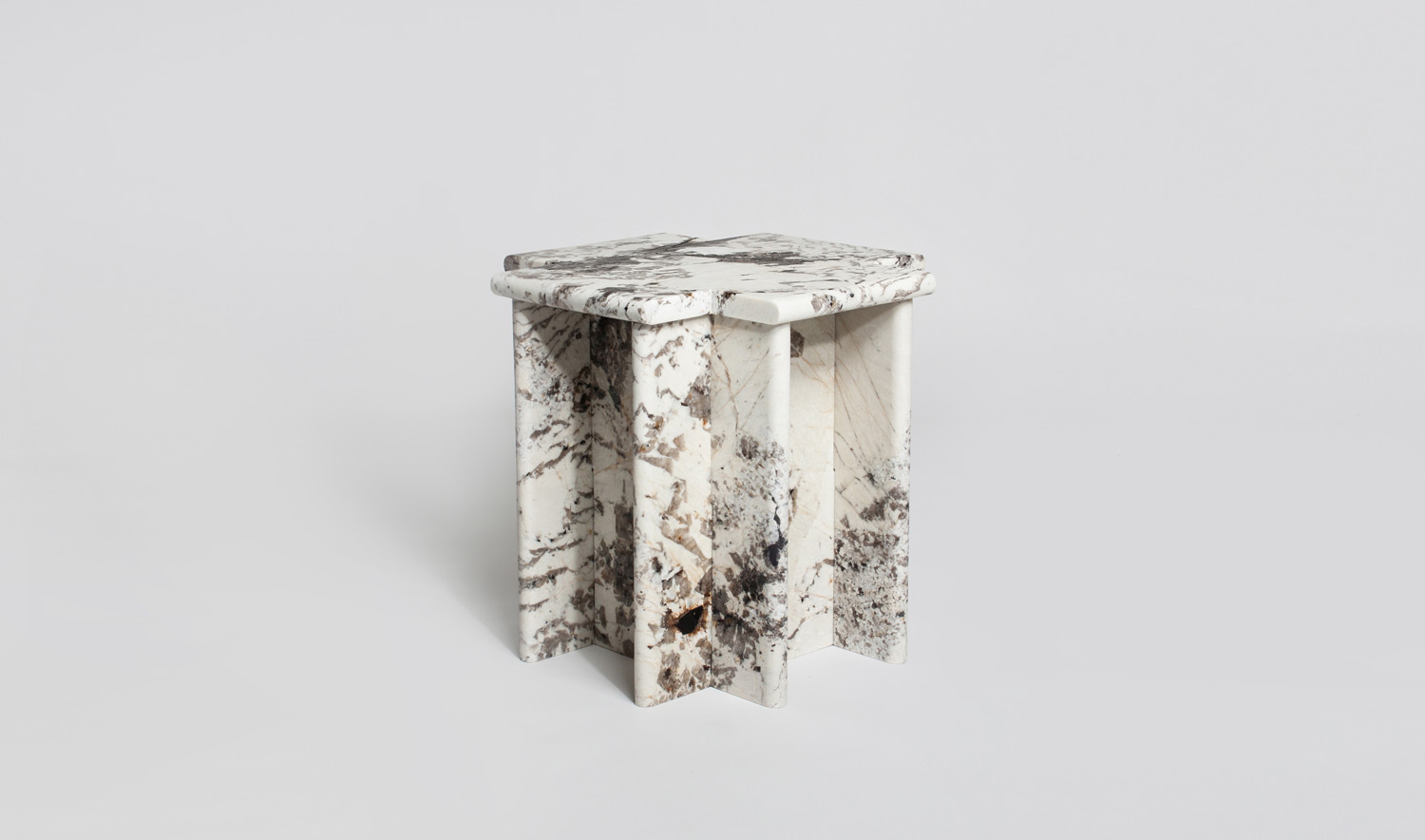 Ziggurat Side Table - Blanc Du Bl...